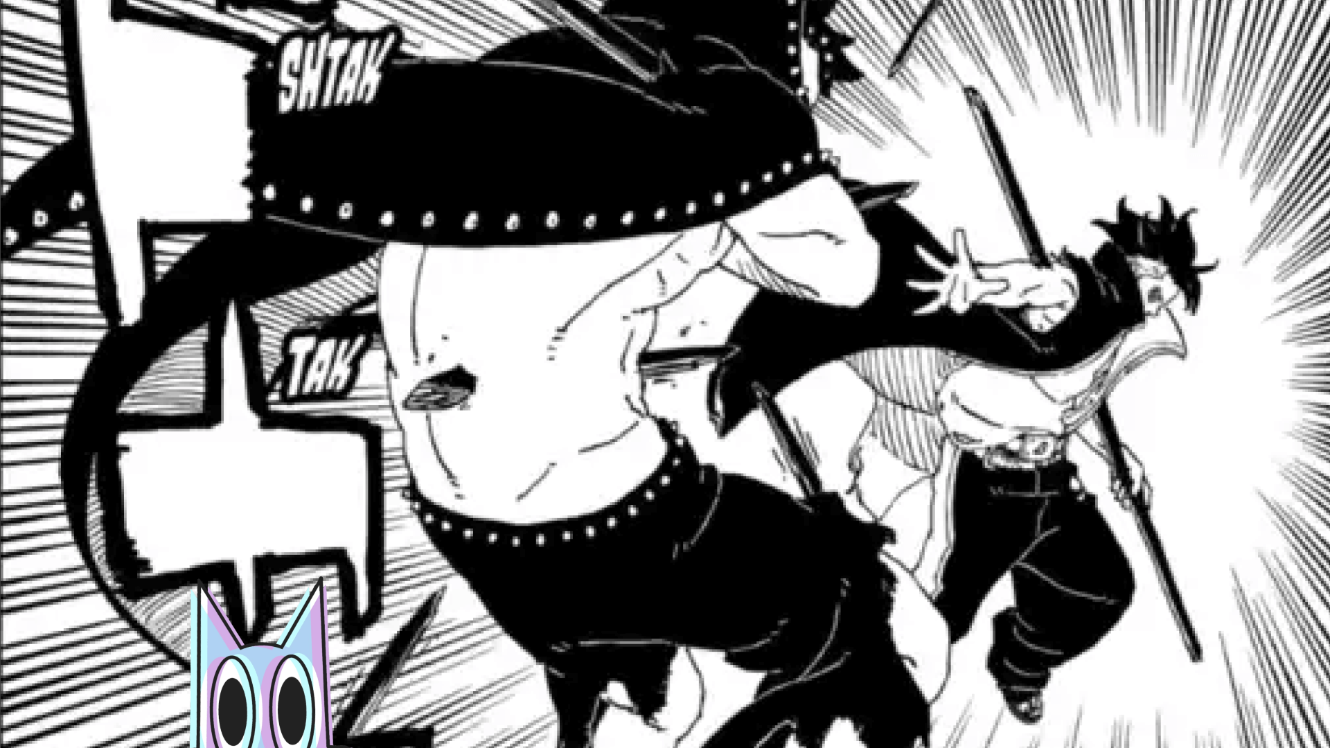 Kawaki e Jura se enfrentando em uma cena de luta intensa, representando os vazamentos do capítulo 24 de Boruto: Two Blue Vortex.