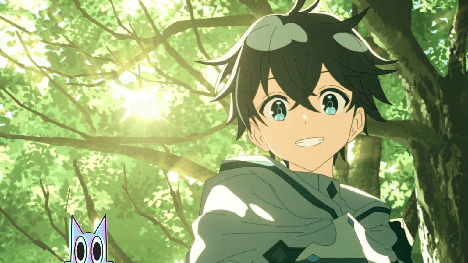O protagonista Ryo Mihara em destaque na arte do anime The Water Magician, com a pergunta 'Onde Assistir?'