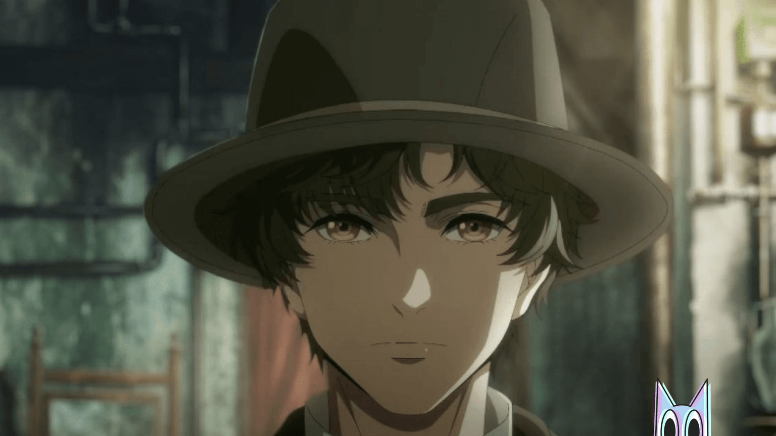 Klein Moretti, protagonista de Lord of the Mysteries, em meio ao cenário steampunk e gótico do anime.