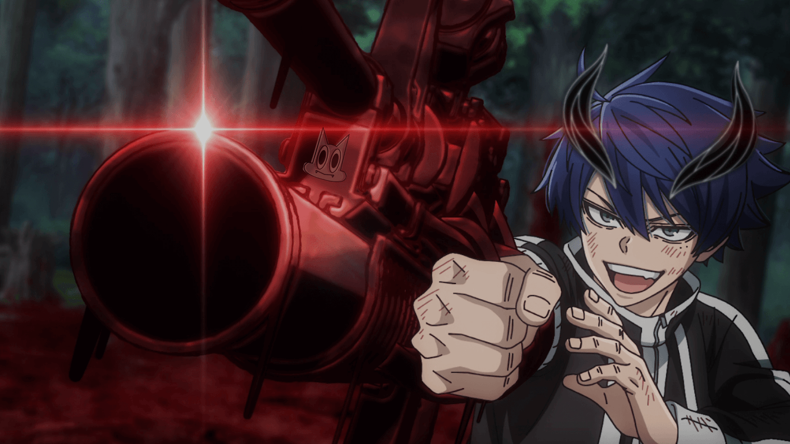 Shiki Ichinose despertando seu poder de sangue, transformando o sangue em uma arma, em uma cena da análise do episódio 3 de Tougen Anki.