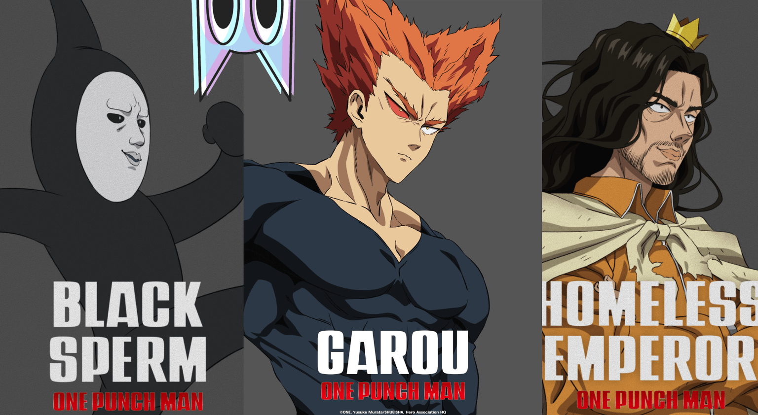 Garou em sua forma monstruosa, em destaque nos novos pôsteres da 3ª temporada de One-Punch Man.