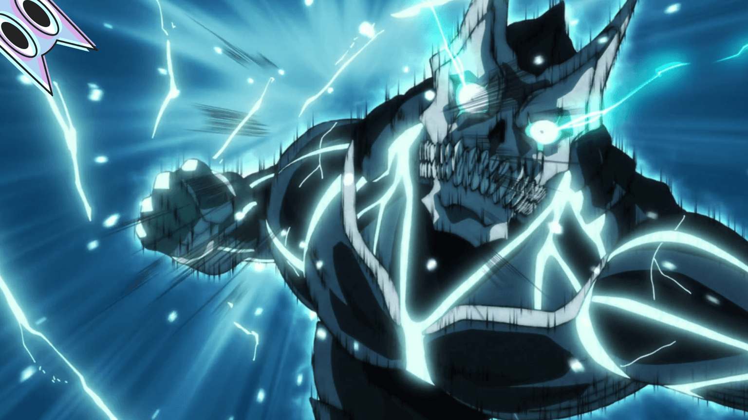 Montagem com Gen Narumi usando seu poder, Kikoru em um flashback com sua mãe, e Kafka se transformando, na análise do episódio 3 da T2 de Kaiju No. 8.