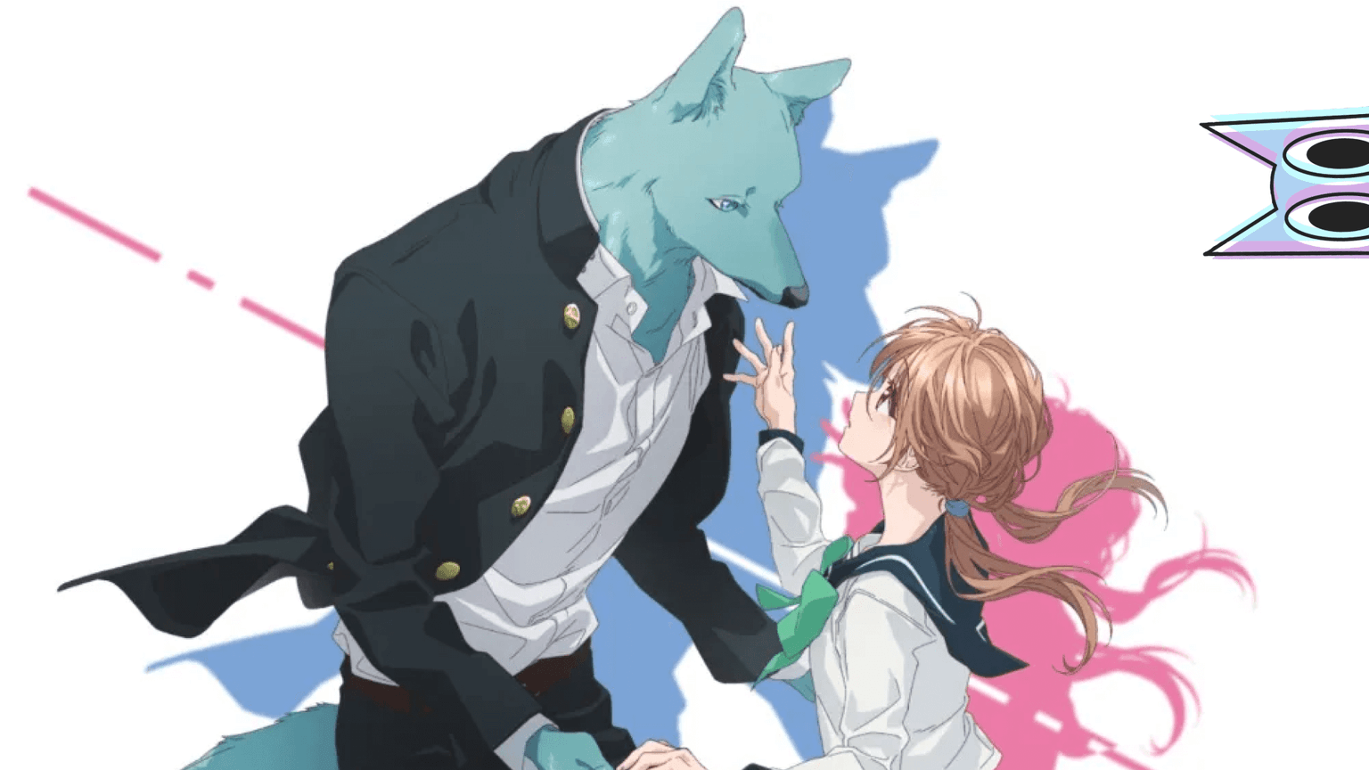 As protagonistas de "With You, Our Love Will Make It Through" em uma cena romântica do primeiro trailer do anime yuri.