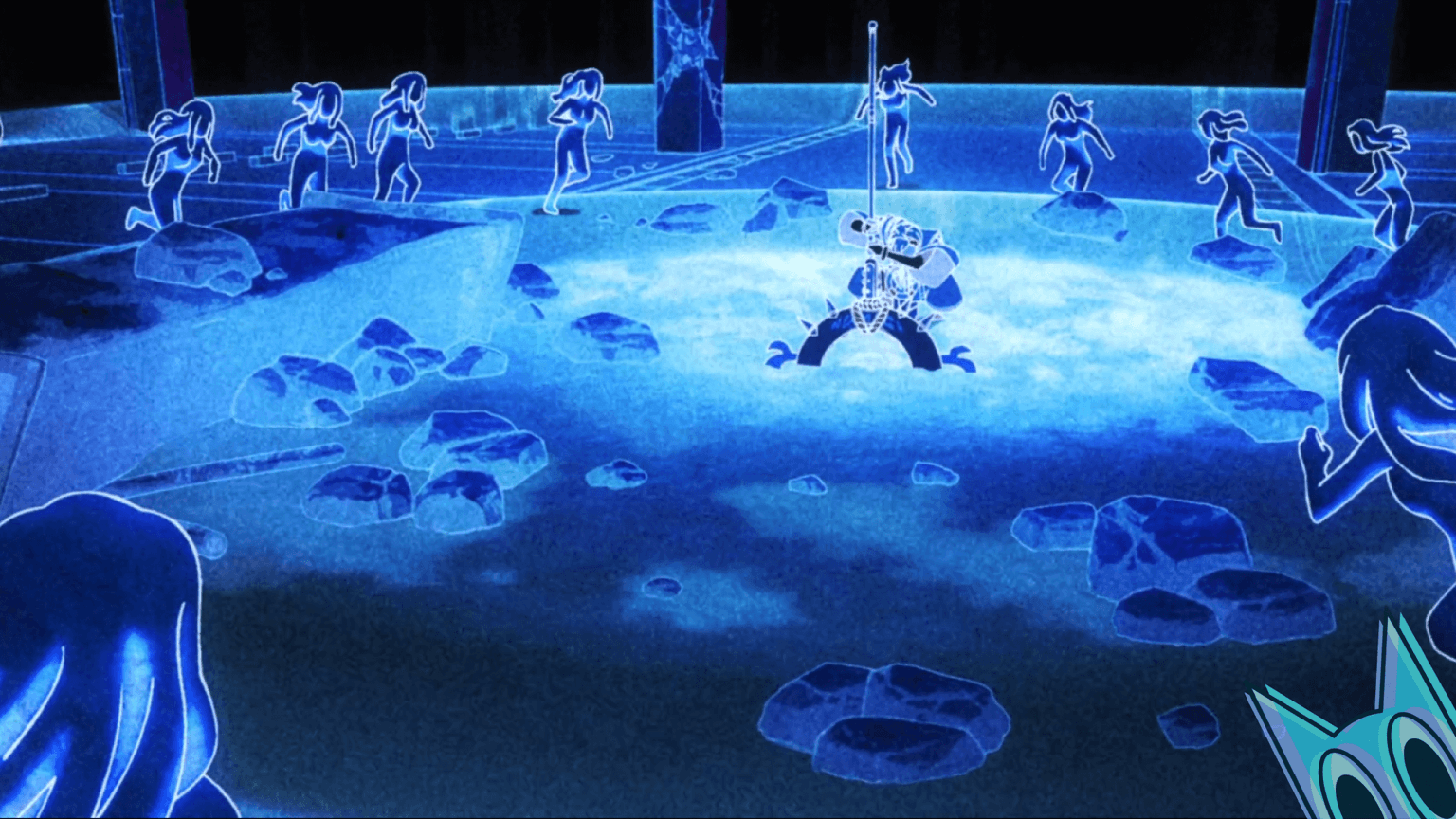 Zanka usando seu poder para detectar o arruaceiro escondido nos bonecos de lama, em uma análise do episódio 5 de Gachiakuta