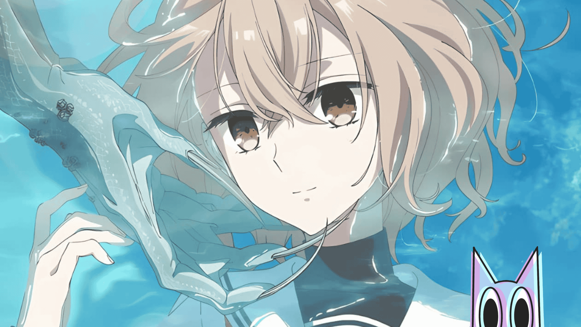 A jovem protagonista e o monstro misterioso no novo pôster do anime de terror This Monster Wants to Eat Me.