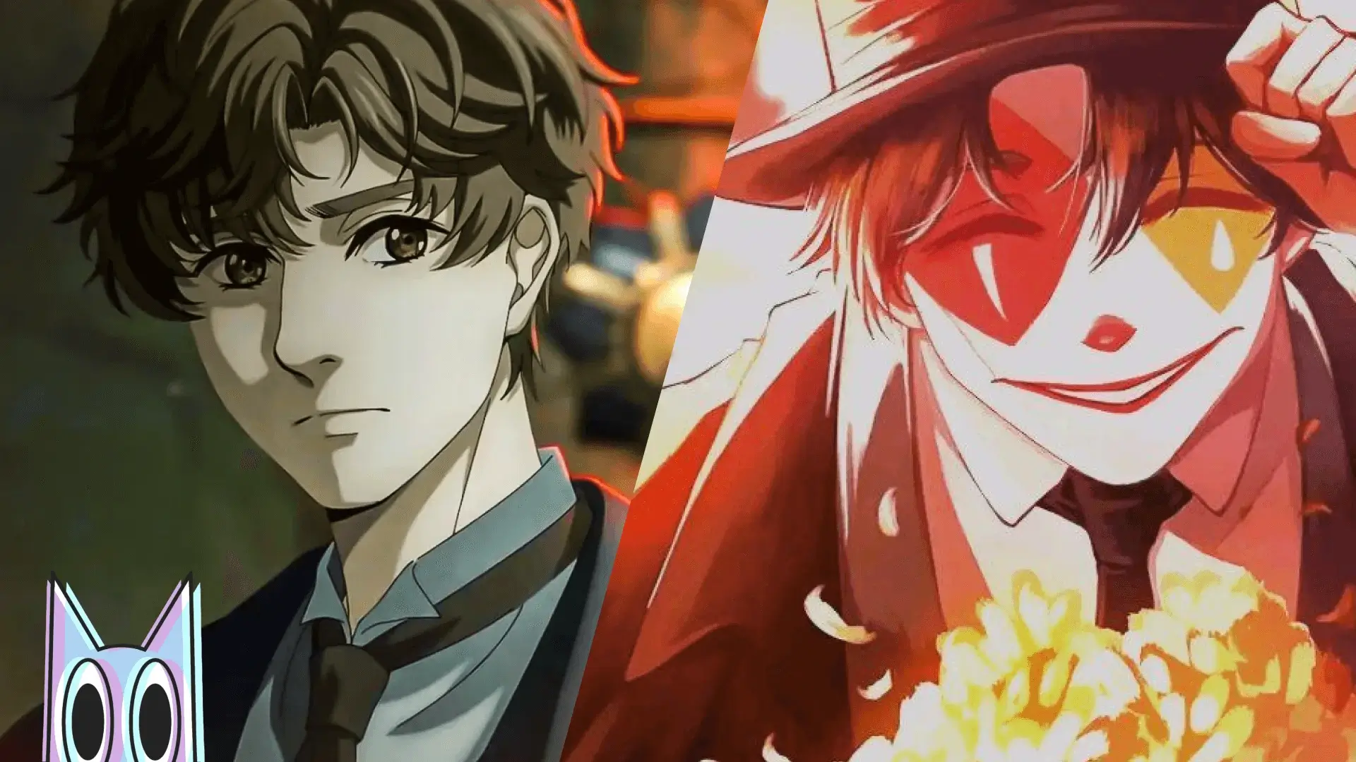 Klein Moretti em sua persona de 'O Louco', sentado em seu trono no plano astral, em uma arte de Lord of the Mysteries.