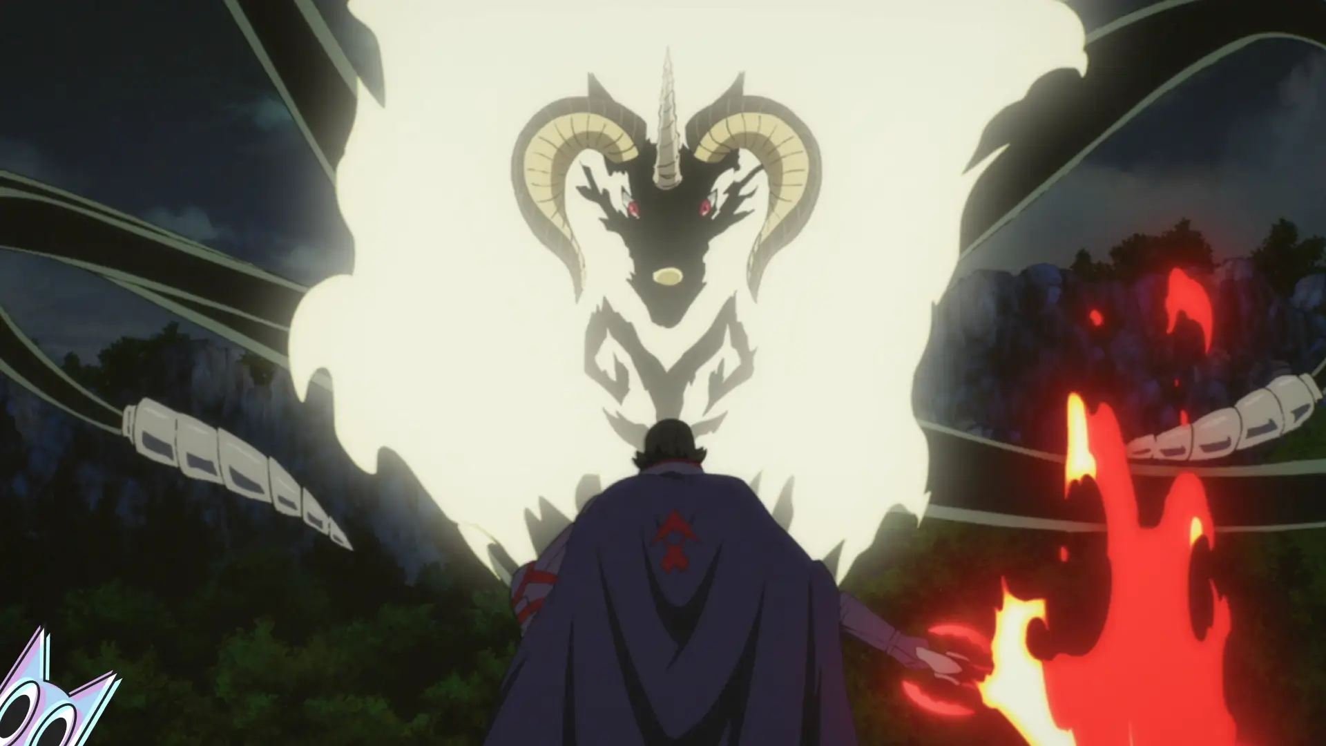 O General Drel enfrentando Clevatess, na análise do episódio 7 de Clevatess.