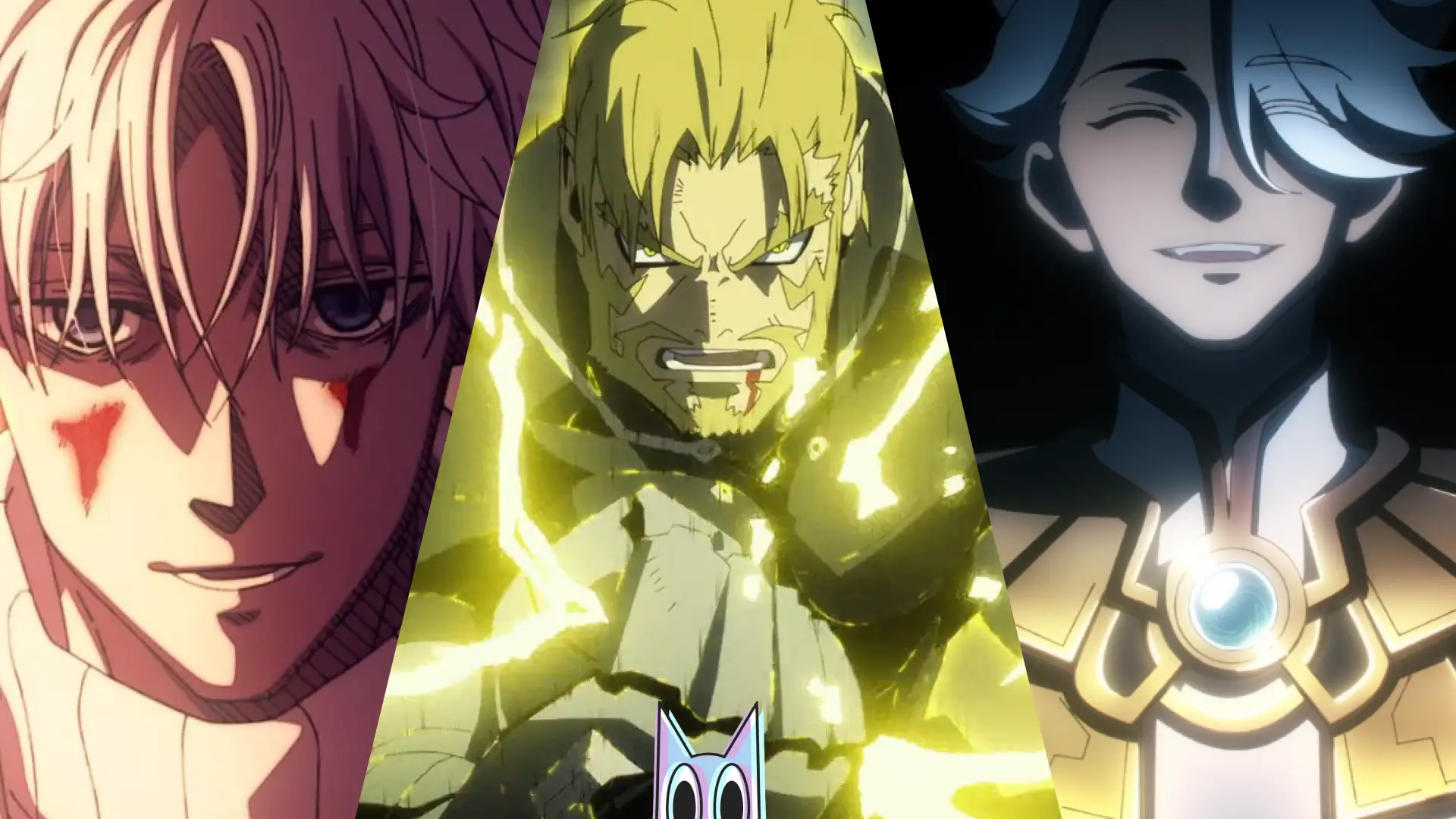 Montagem com personagens de Sakamoto Days, Kaiju No. 8 e To Be Hero X sobrepostos, ilustrando o empate no ranking.