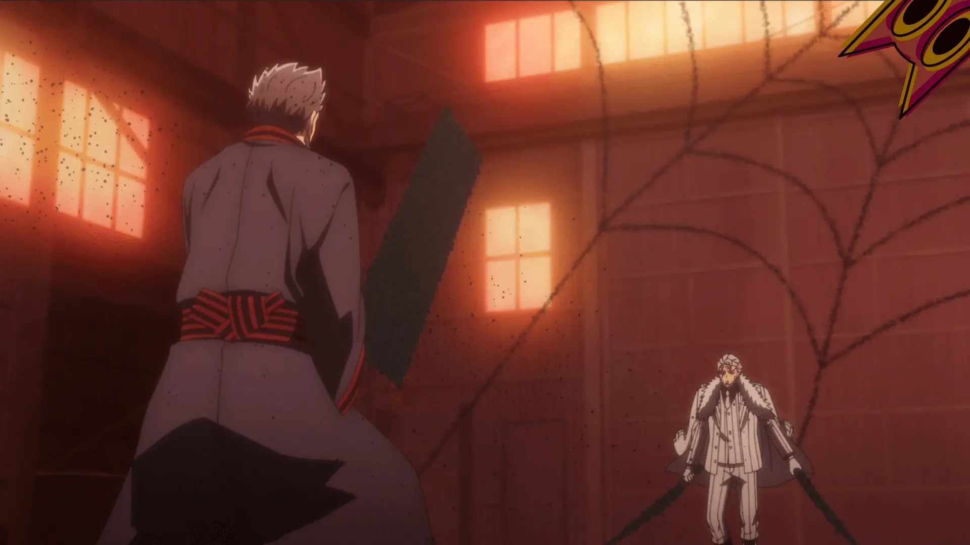 Samidare Momoya e Tsuyoshi, Momotaros manipulando as bactérias negras para formar um ataque, em um guia sobre o sistema de poder de Tougen Anki.