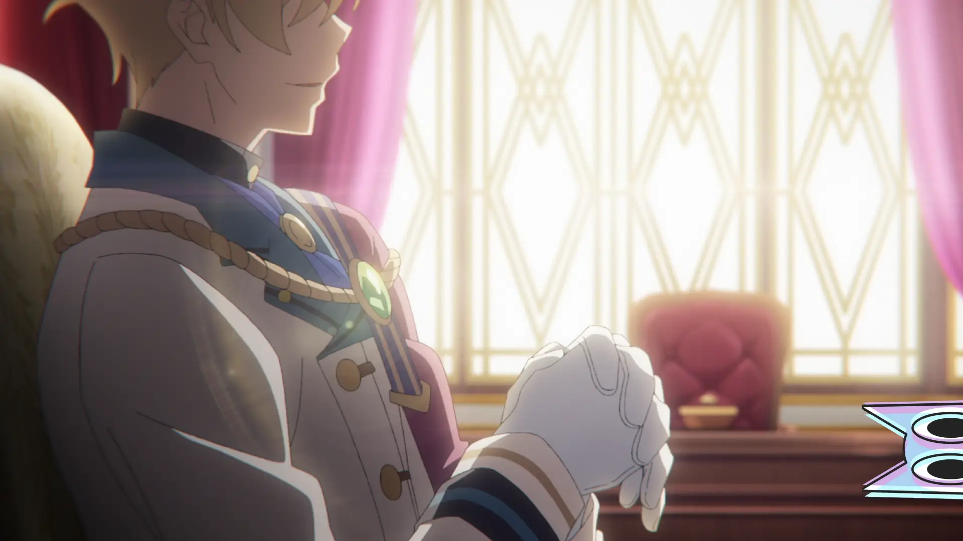 Isabelle assumindo uma pose de 'vilã' para defender Monica, em uma cena do episódio 7 de Secrets of the Silent Witch.