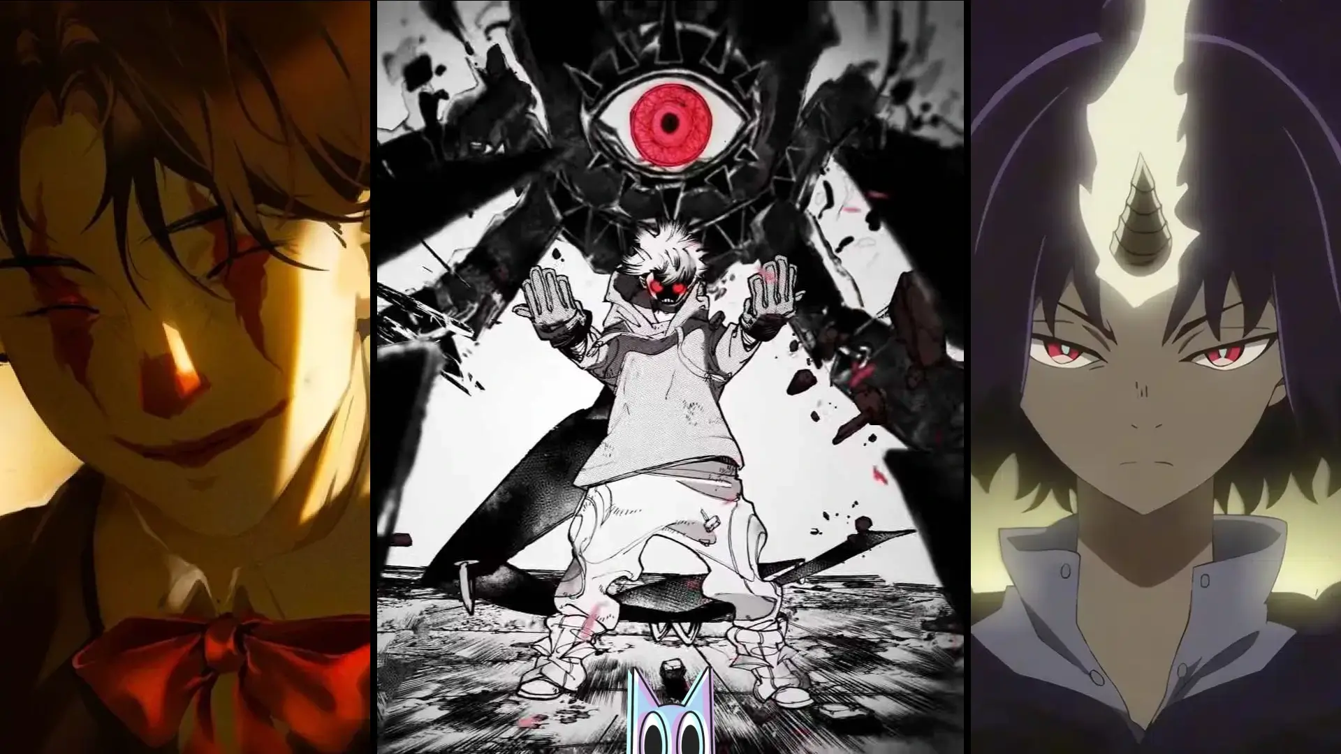 Montagem com os pôsteres das 5 melhores estreias de animes de Agosto de 2025, incluindo Lord of the Mysteries, Clevatess e Gachiakuta.