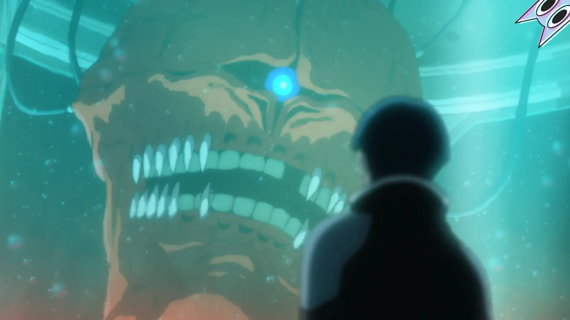 Kaiju No. 10 falando com Hoshina, na análise do episódio 6 de Kaiju No. 8.