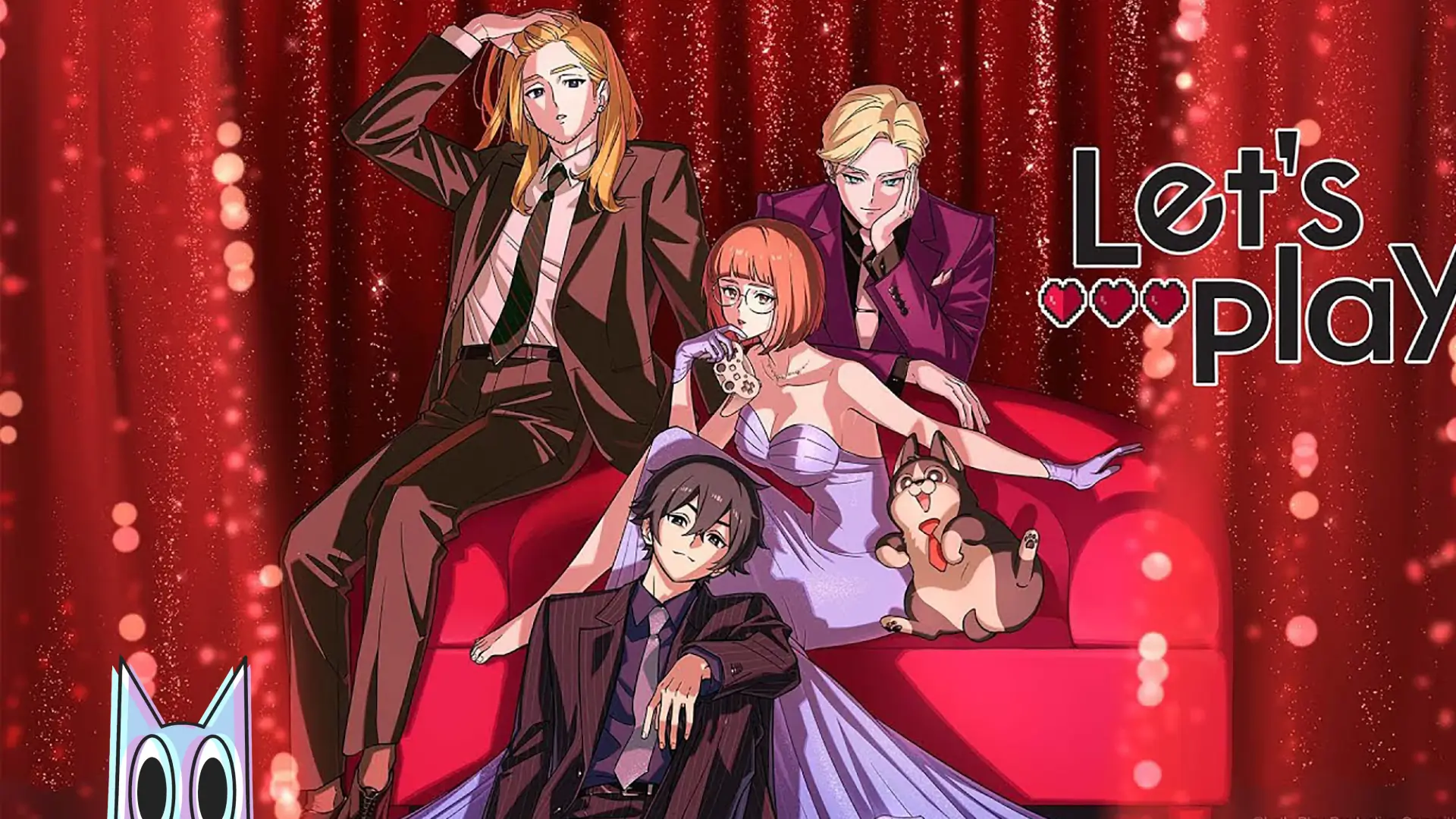 Sam, a protagonista de Let's Play, e Marshall Law, o streamer, em destaque no novo trailer do anime.