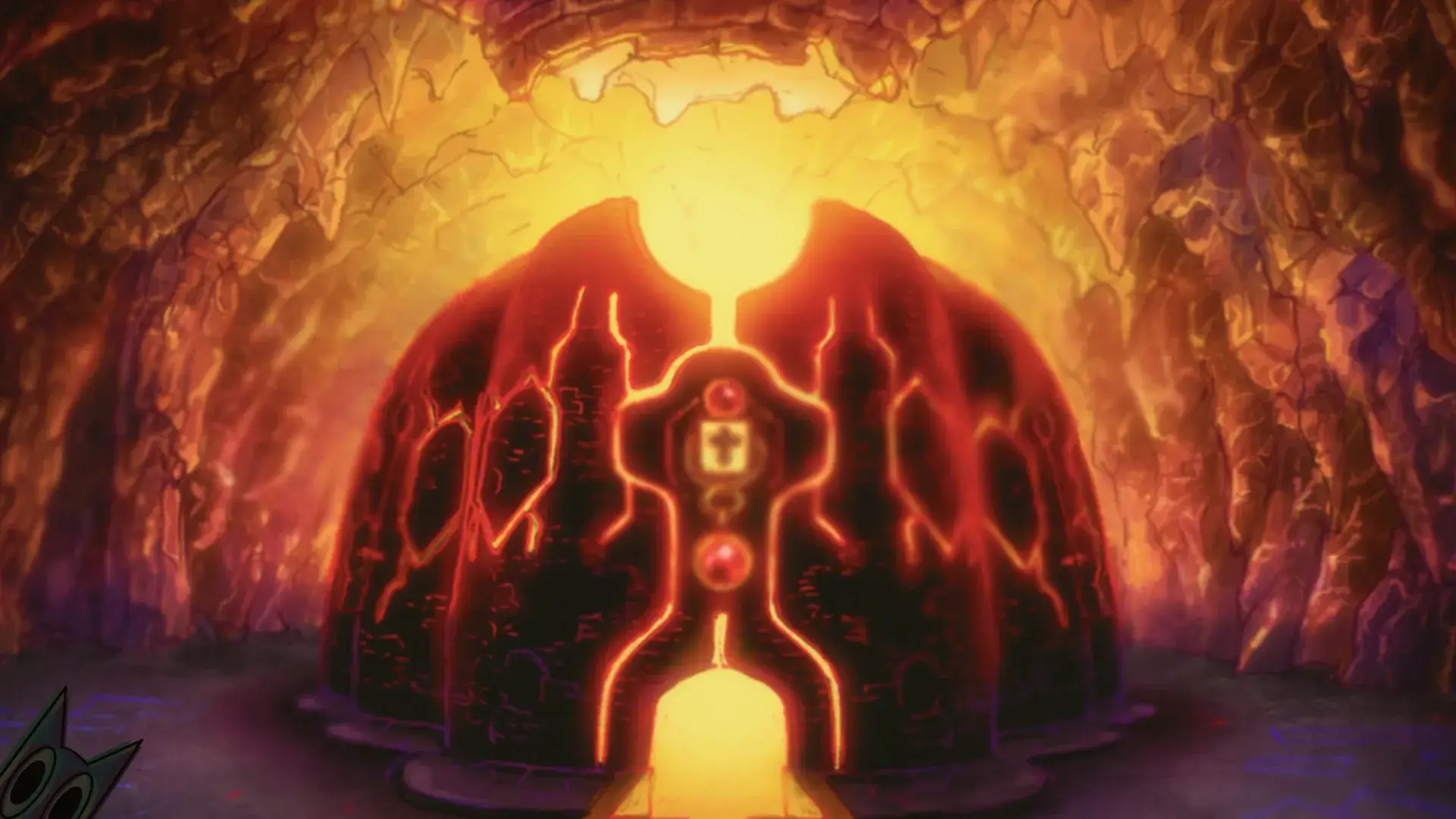 O Forno Real de Hydrat brilhando com poder em uma forja antiga, em um guia sobre a relíquia de Clevatess.