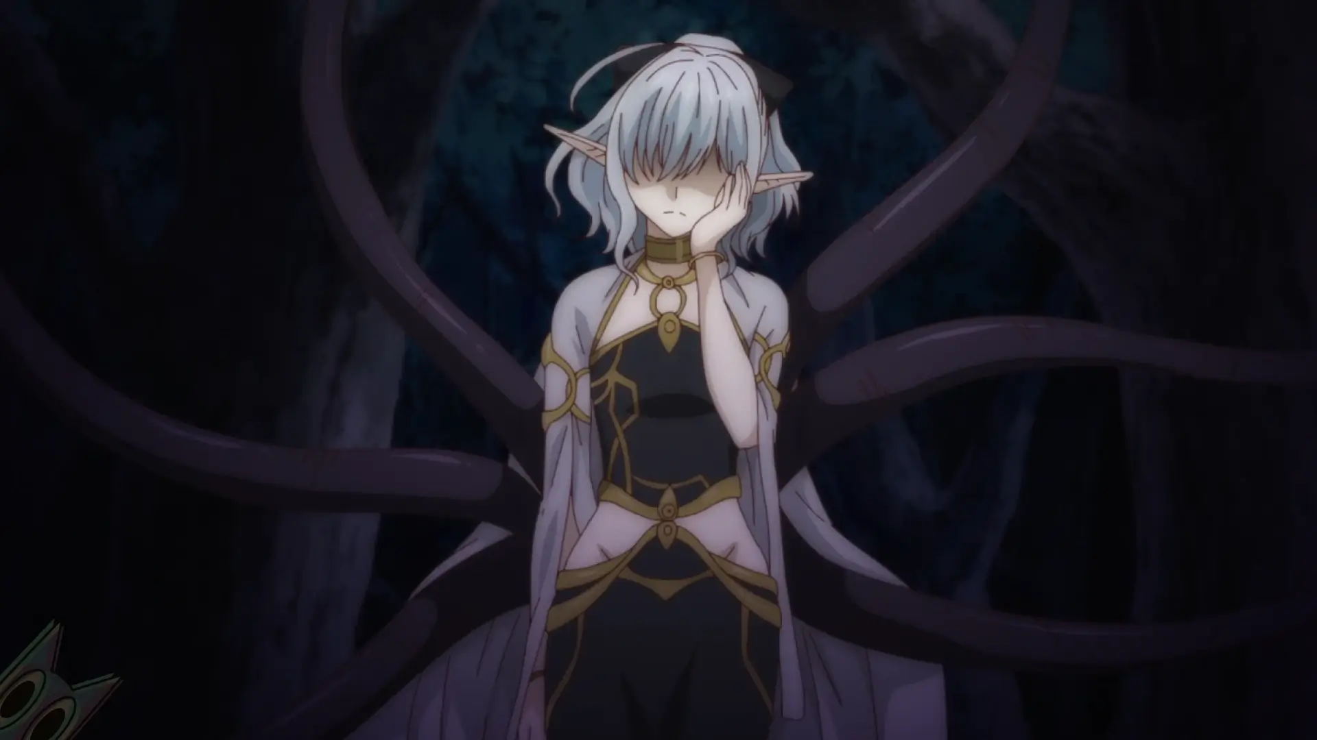 A heroína Atou de Apocalypse Bringer Mynoghra com seus tentáculos de lodo prontos para o combate, em um guia sobre a personagem.