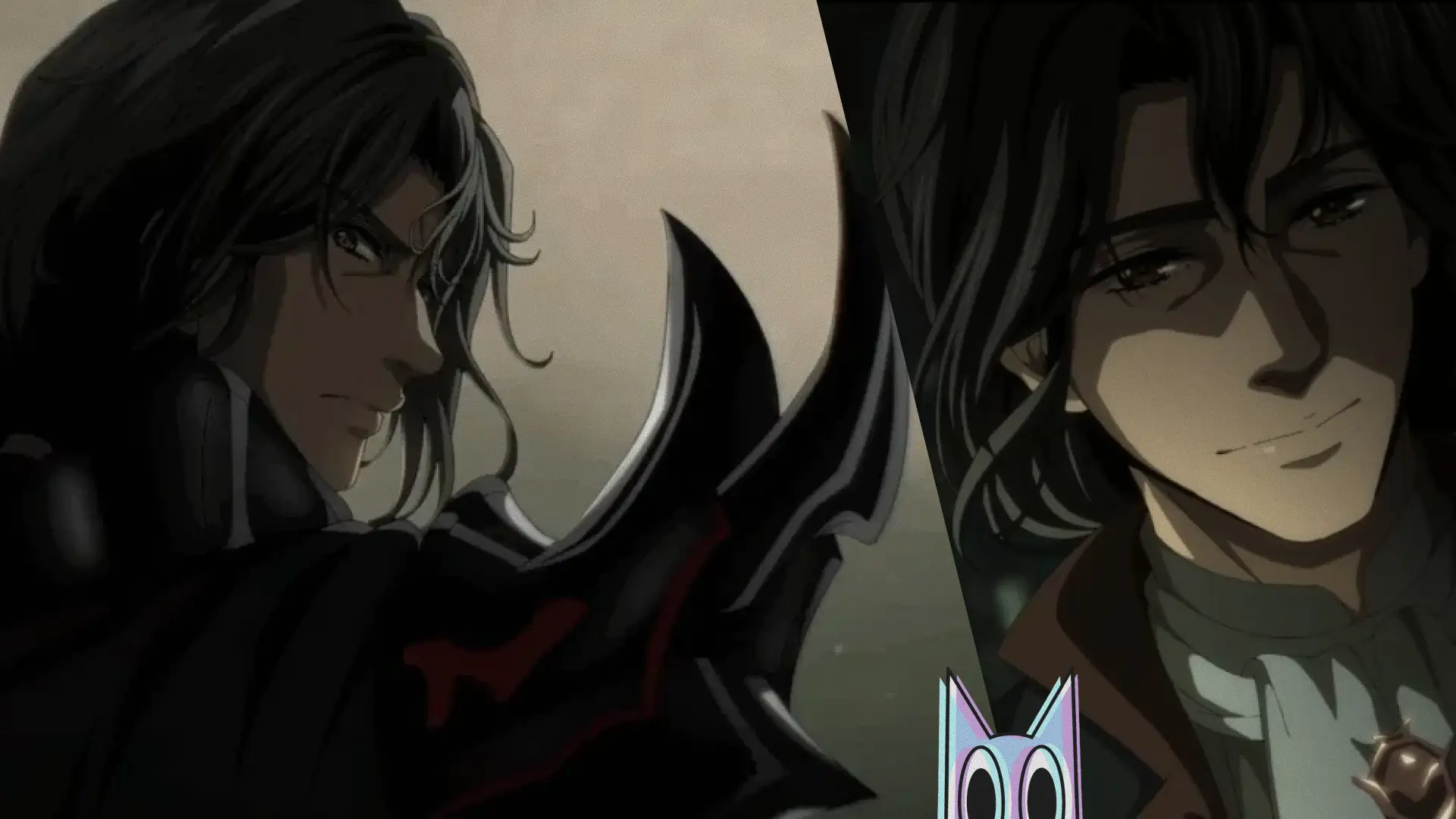 O professor Azik Eggers em sua mesa, com uma expressão sábia e melancólica, em uma arte do anime Lord of the Mysteries.