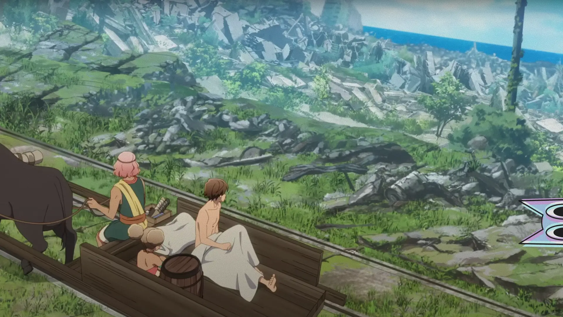 Os protagonistas do novo anime original Towa no Yugure, do estúdio P.A. Works, em destaque no primeiro trailer.