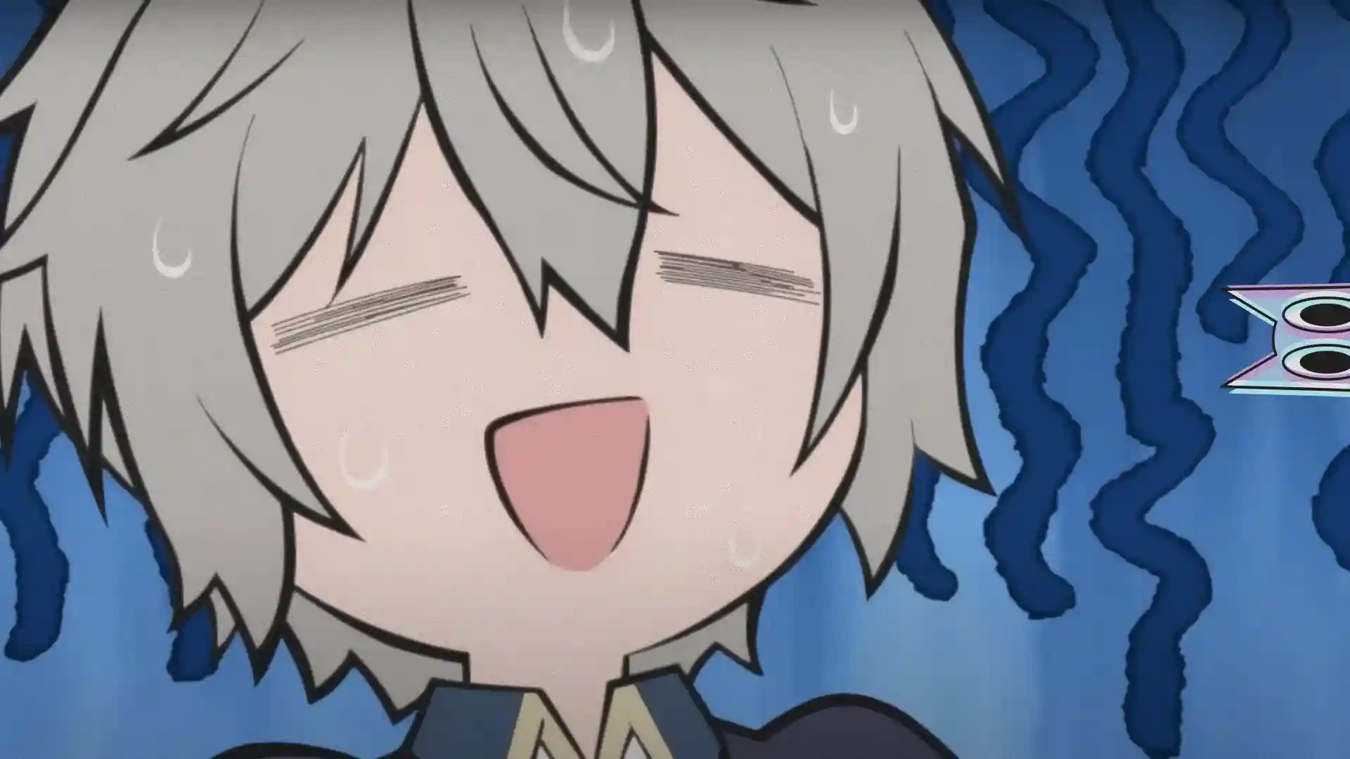 O protagonista Van em seu novo domínio, usando sua magia de produção, no pôster do anime Okiraku Ryoushu.