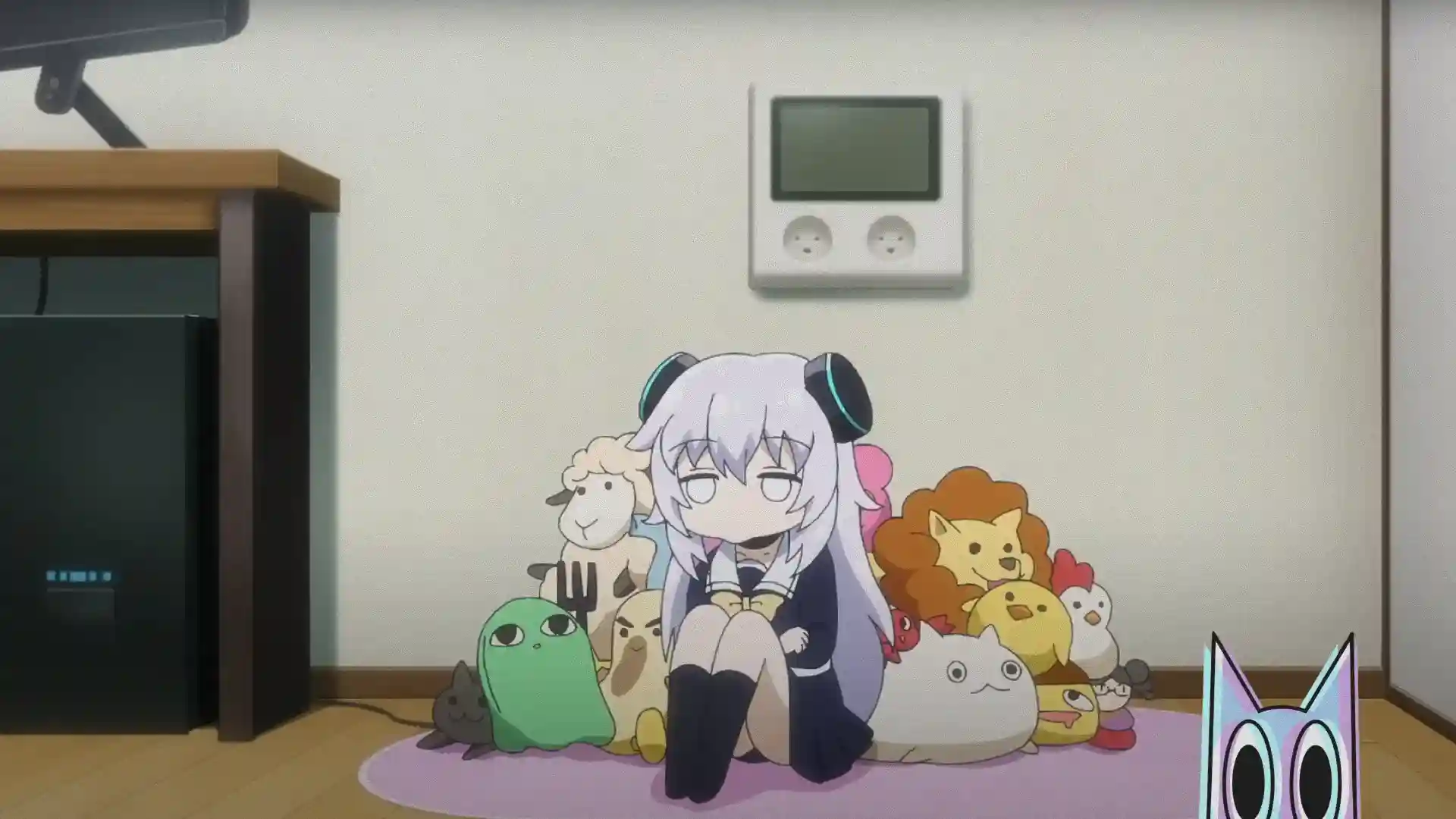 A Lorde Demônio Alma e sua família adotiva em destaque no pôster do anime Alma-chan Wants to Have a Family.