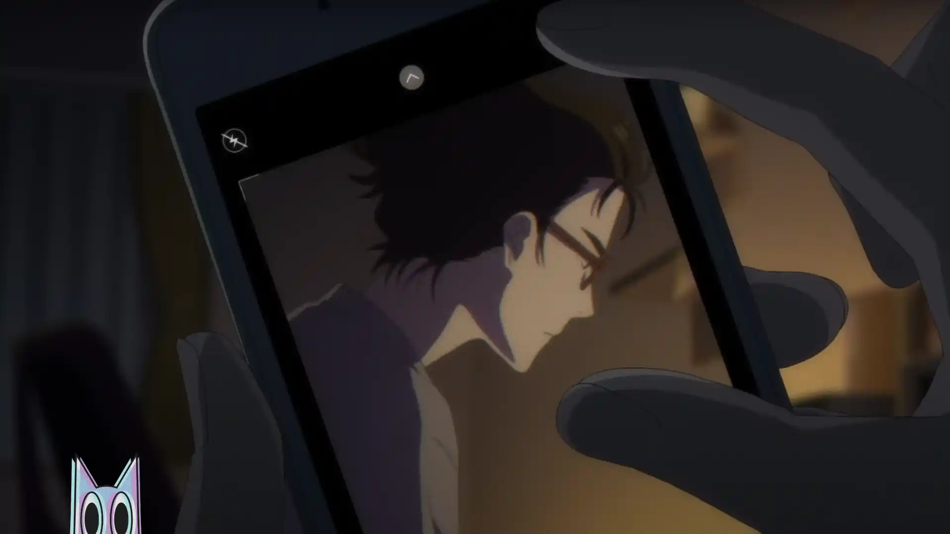 As protagonistas Makio e Asa em um momento sensível, no pôster do anime Ikoku Nikki.