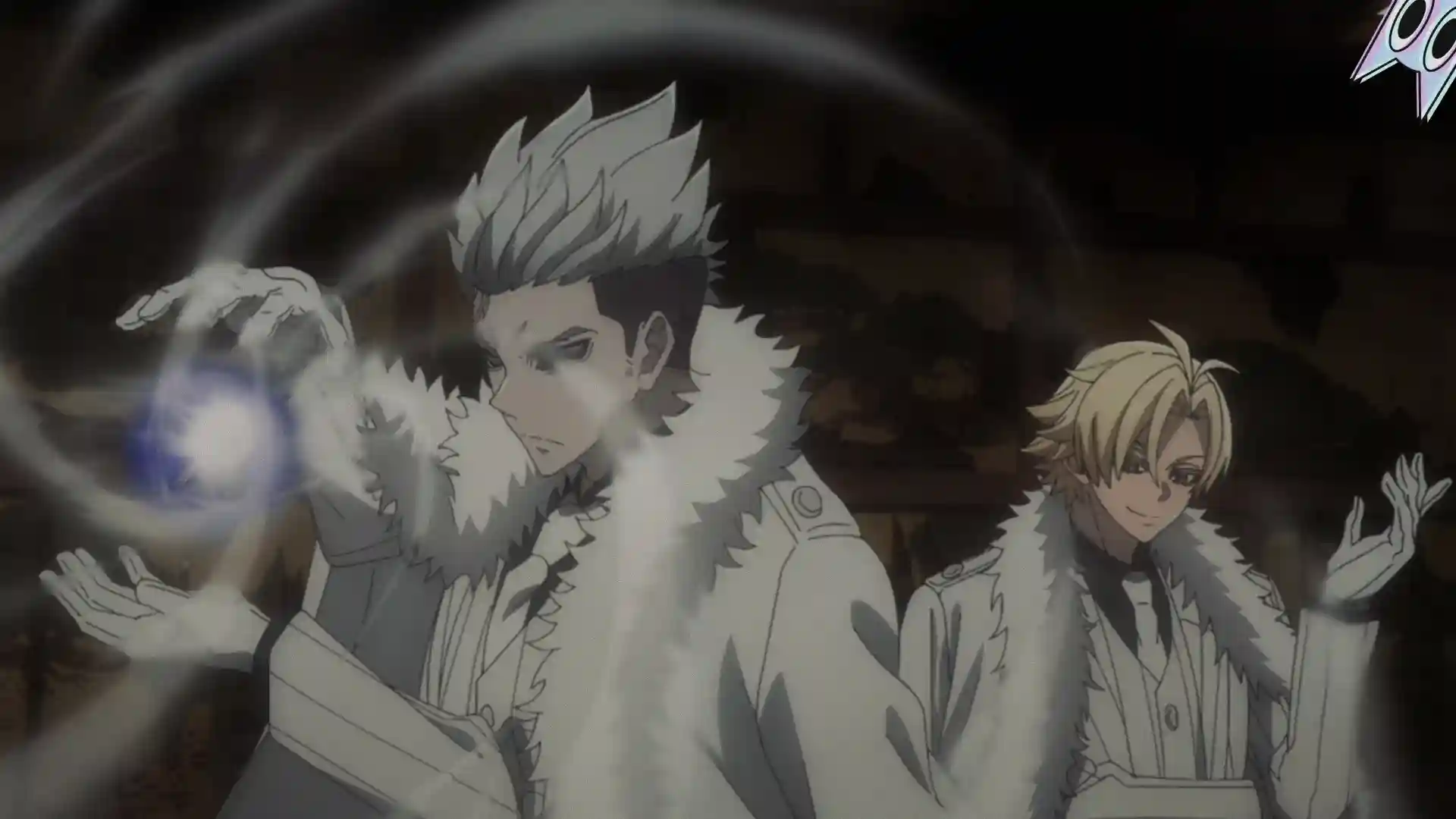 Tsubakiri usando seu poder, revelando para Shiki sua linhagem como Filho de Kishin, na análise do episódio 9 de Tougen Anki.