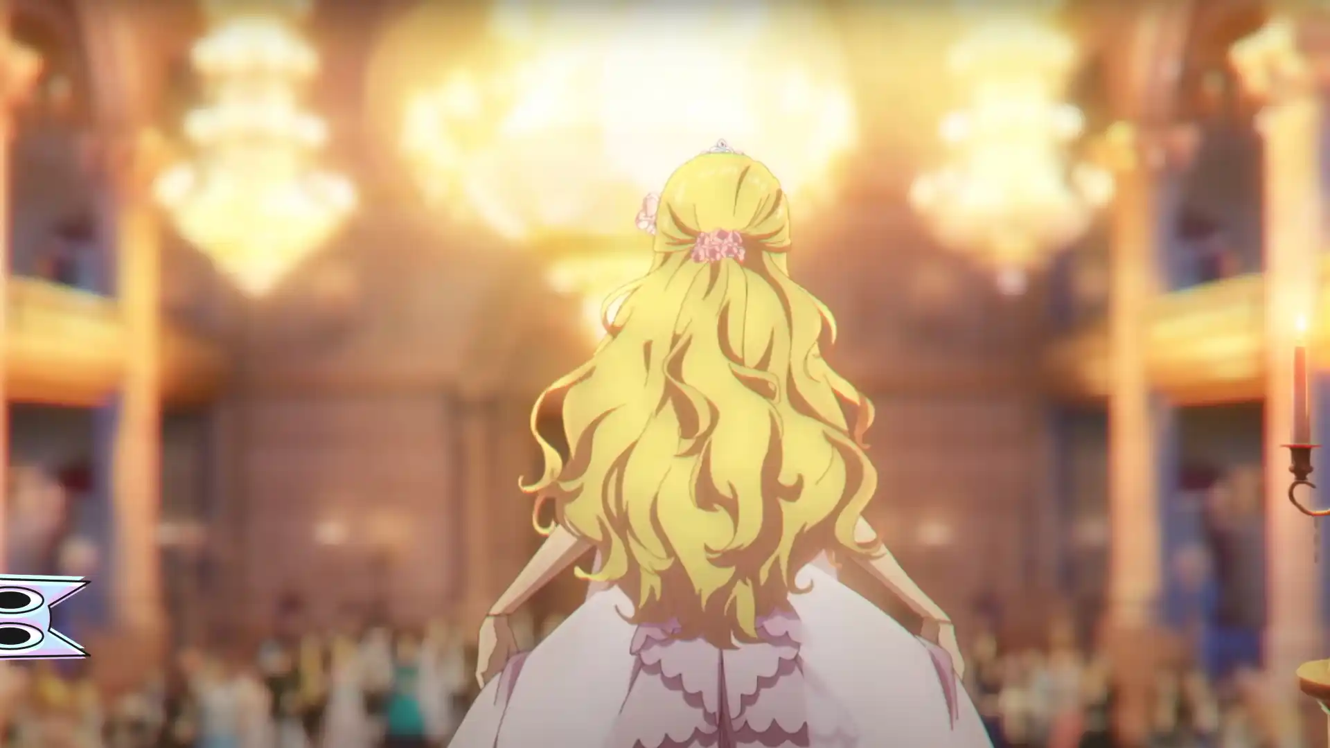 A Princesa Athanasia e seu pai, o Imperador Claude, em destaque no pôster do anime Who Made Me a Princess.