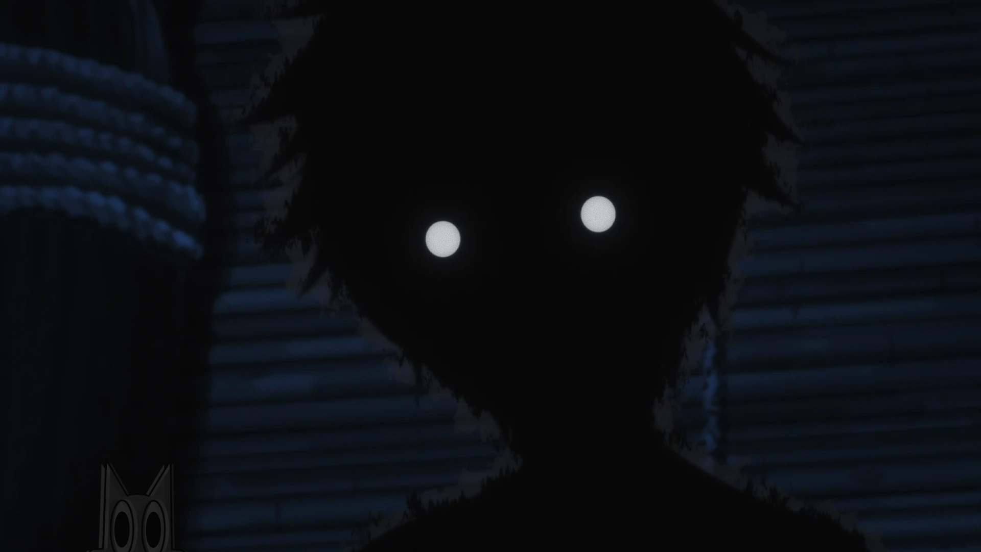 O protagonista Takuto Ira (Mynoghra) envolto em sua fumaça negra, que na verdade é sua mana vazando, em um guia de lore do anime.