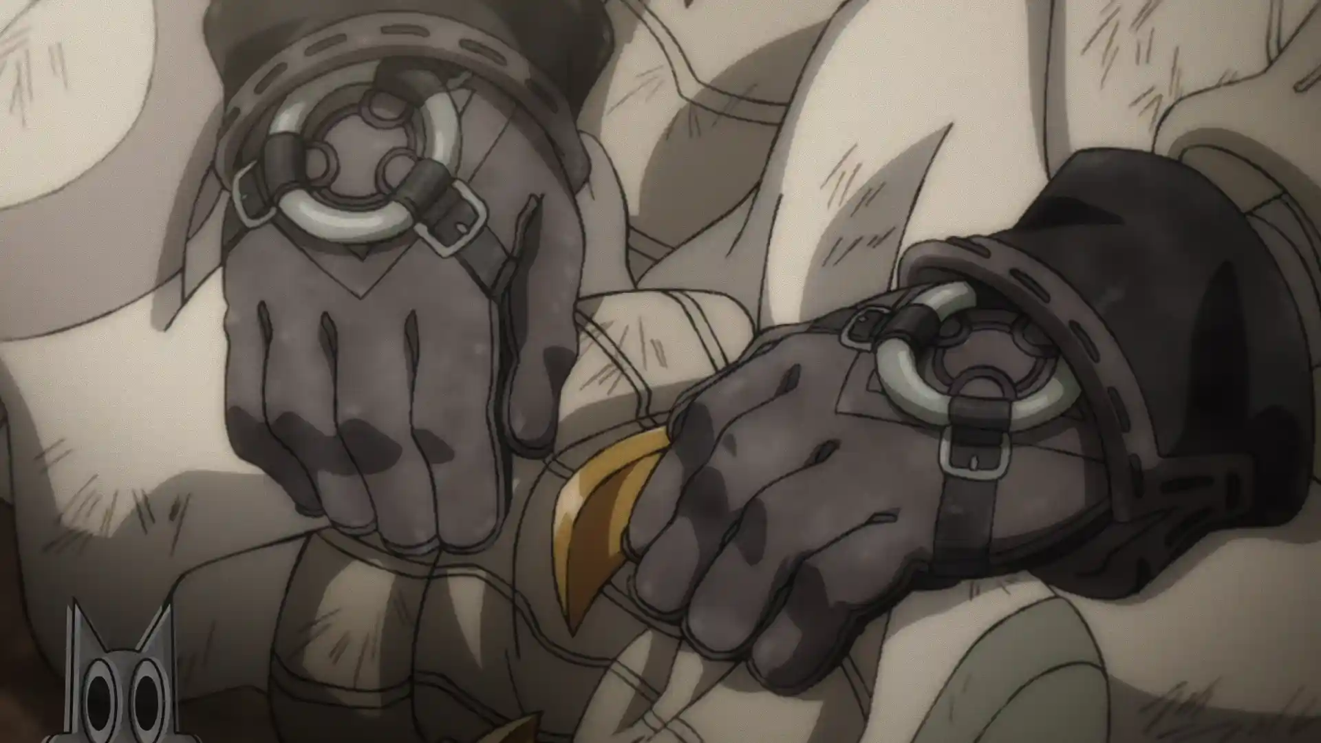 A luva 3R de Rudo, representando a lendária Watchman Series de Gachiakuta.