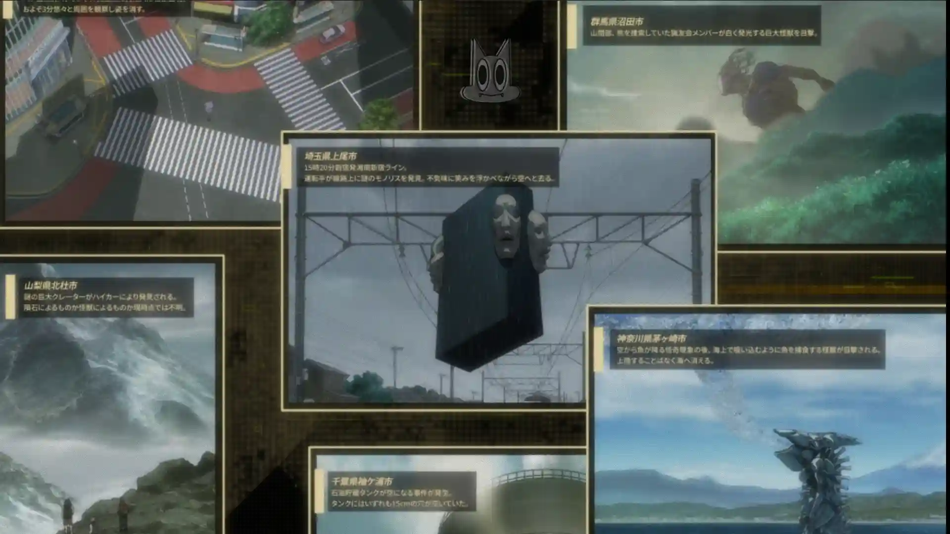 Vários Kaijus com aparencia bizarra aparecendo em lugares aleatórios, na análise do episódio 9 de Kaiju No. 8.