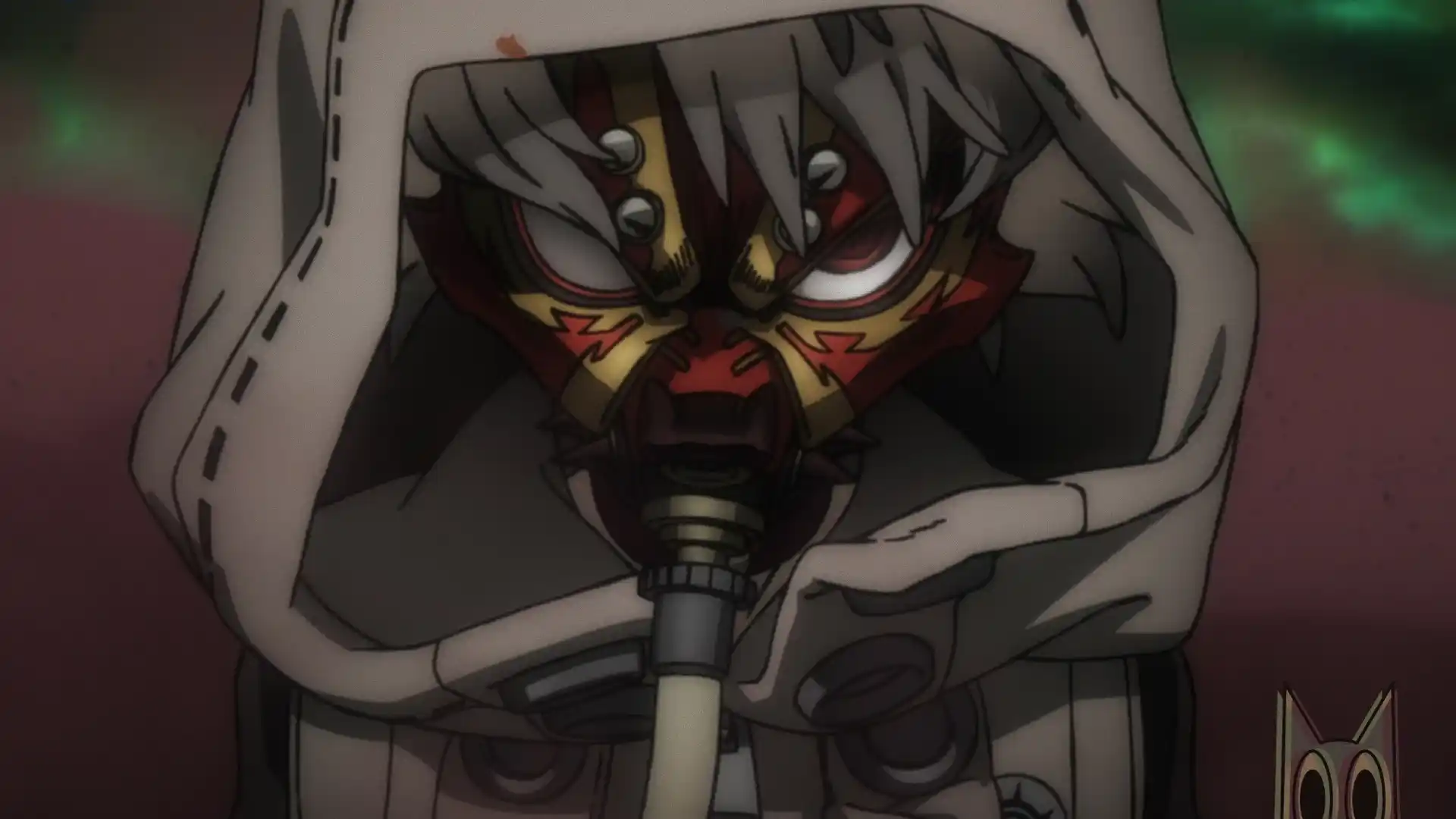 Rudo usando sua nova mascara, na análise do episódio 10 de Gachiakuta.