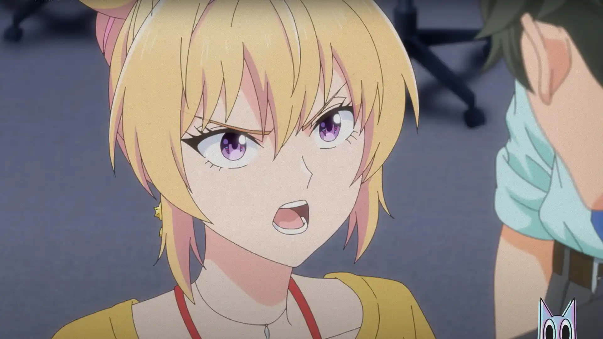 A Senpai desajeitada e seu kouhai em um momento fofo no pôster do anime Bukiyou na Senpai.