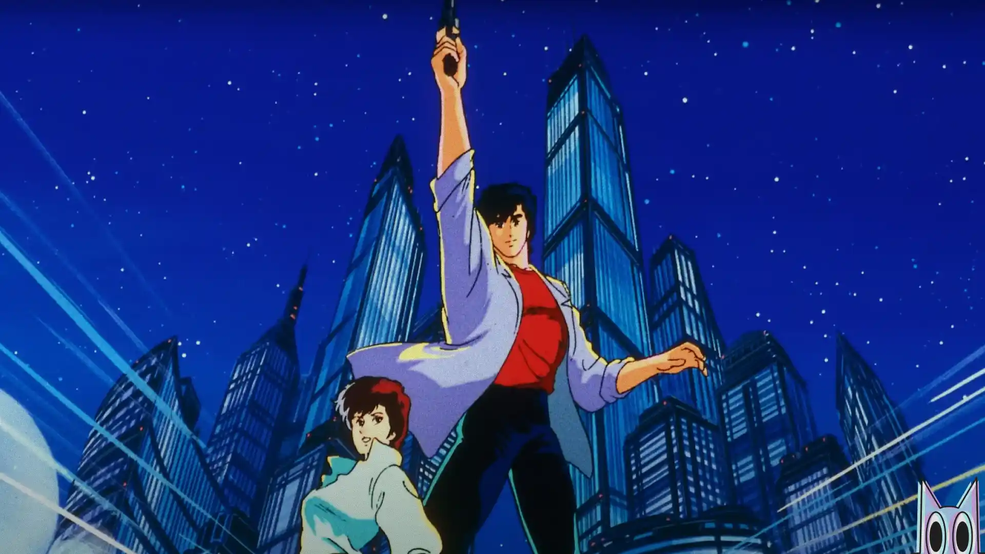 Ryo Saeba em destaque no pôster do remaster do jogo clássico de City Hunter.