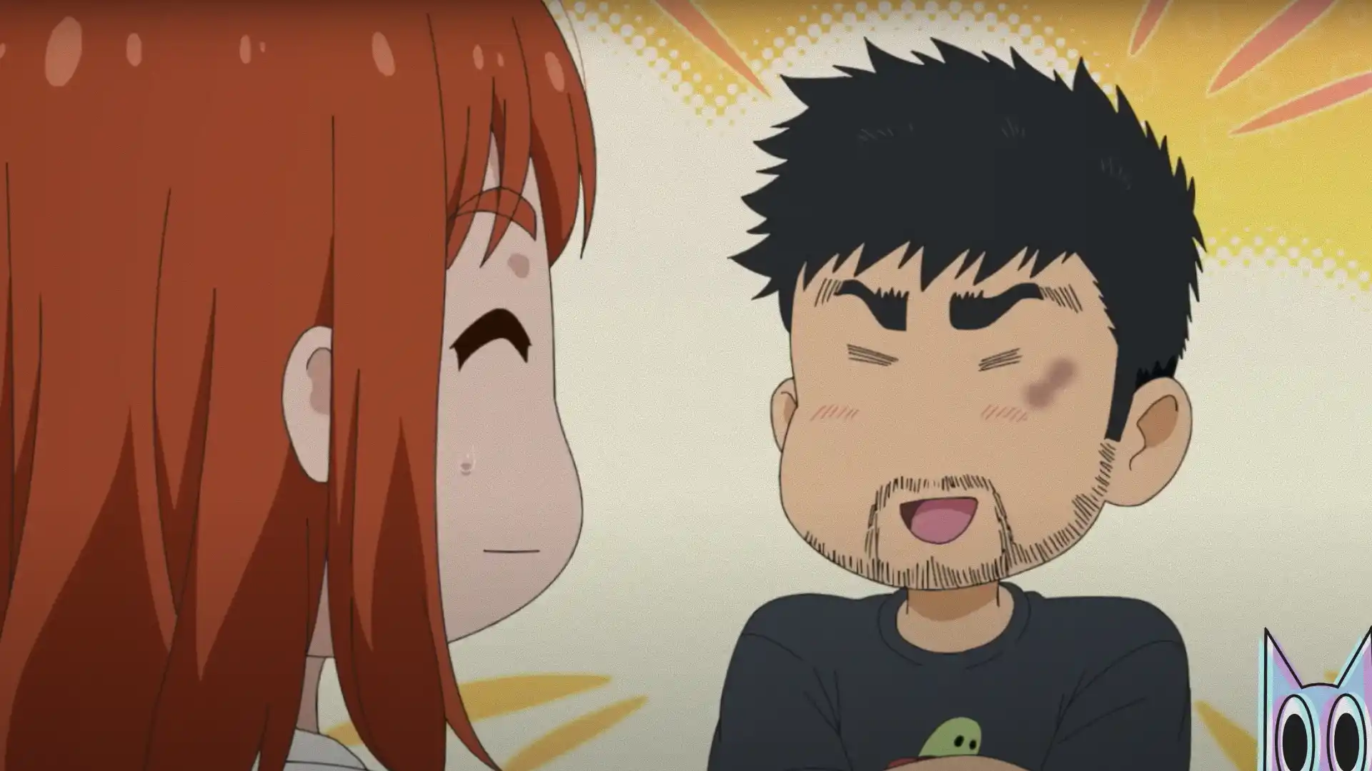 Natsu e Gen em um momento aconchegante ao redor da fogueira, no pôster da segunda parte de Futari Solo Camp.