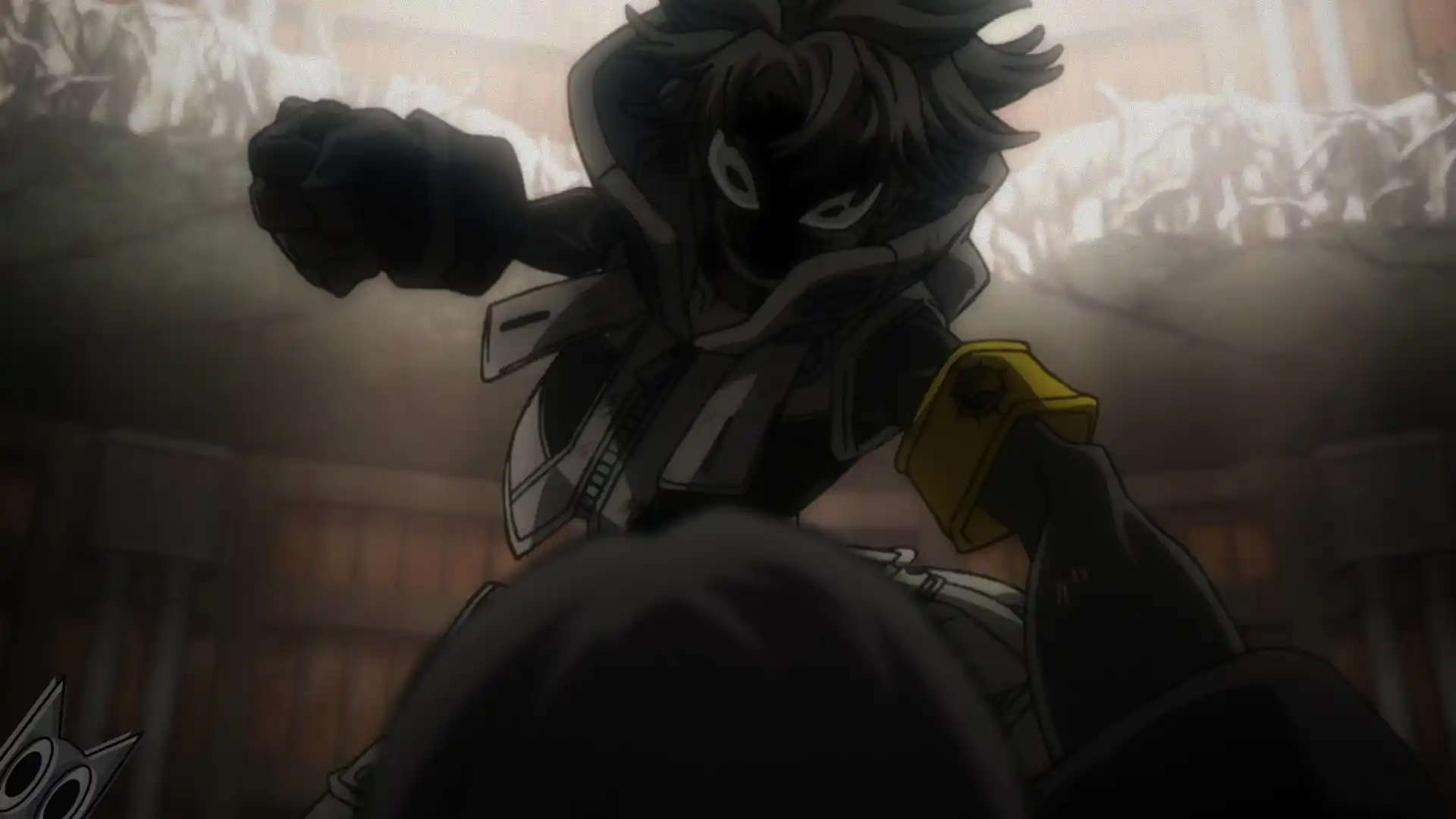 Rudo em um acesso de fúria, prestes a atacar Amo, na análise do catártico episódio 12 de Gachiakuta.