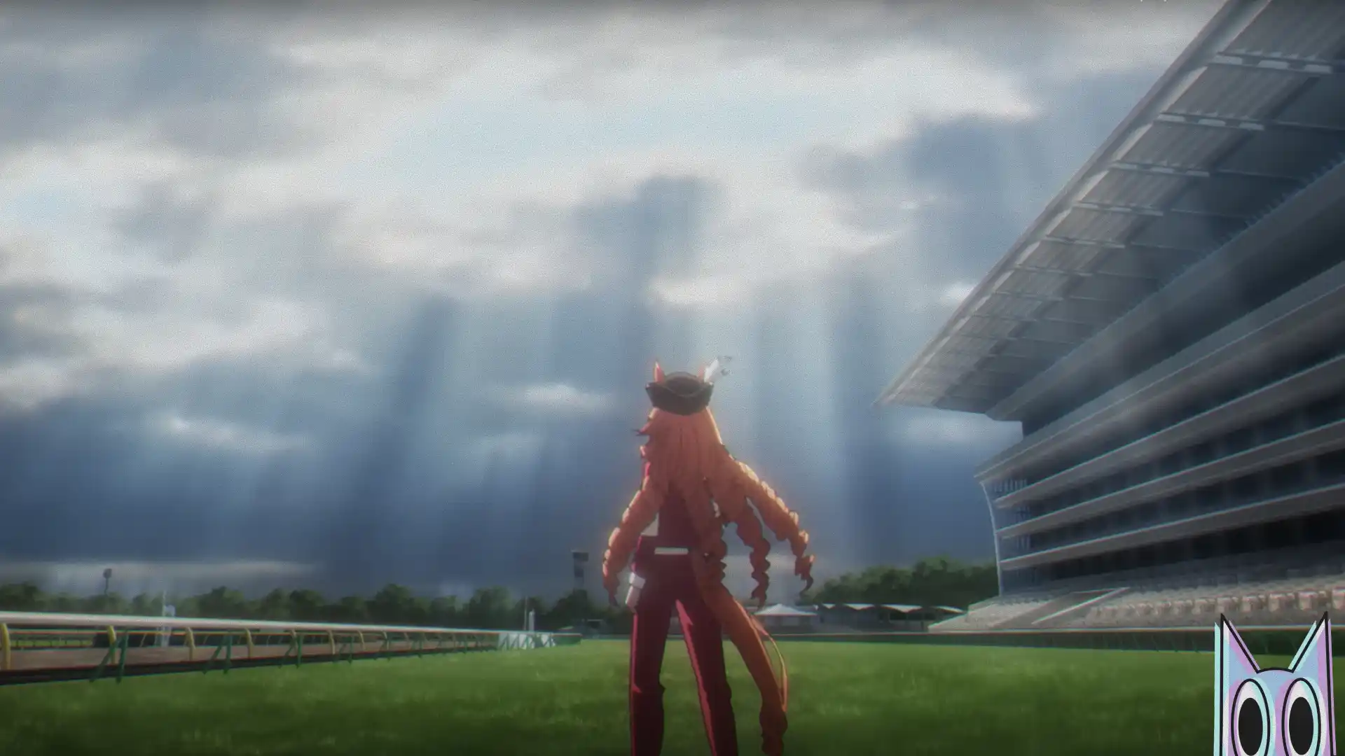 Oguri Cap em destaque no pôster da segunda parte do anime Umamusume: Cinderella Gray.