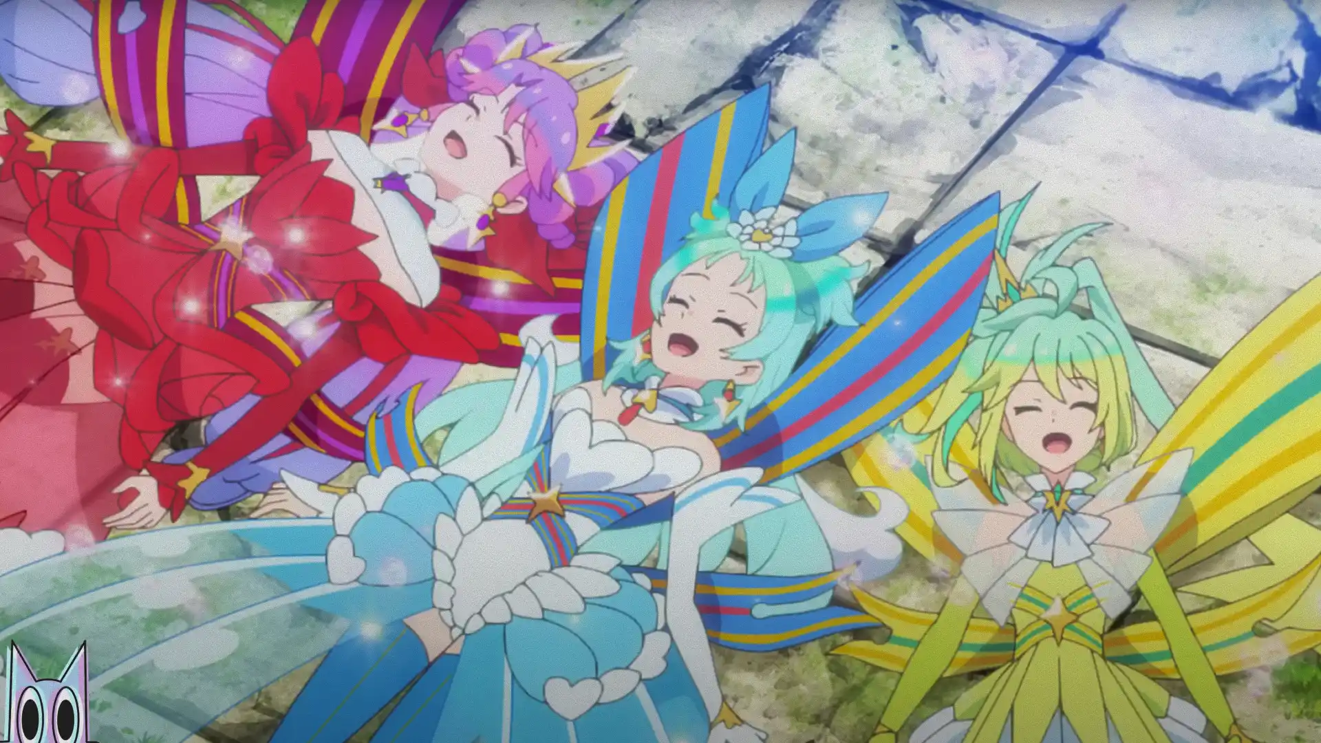 As princesas em destaque no pôster do anime original Princession Orchestra.