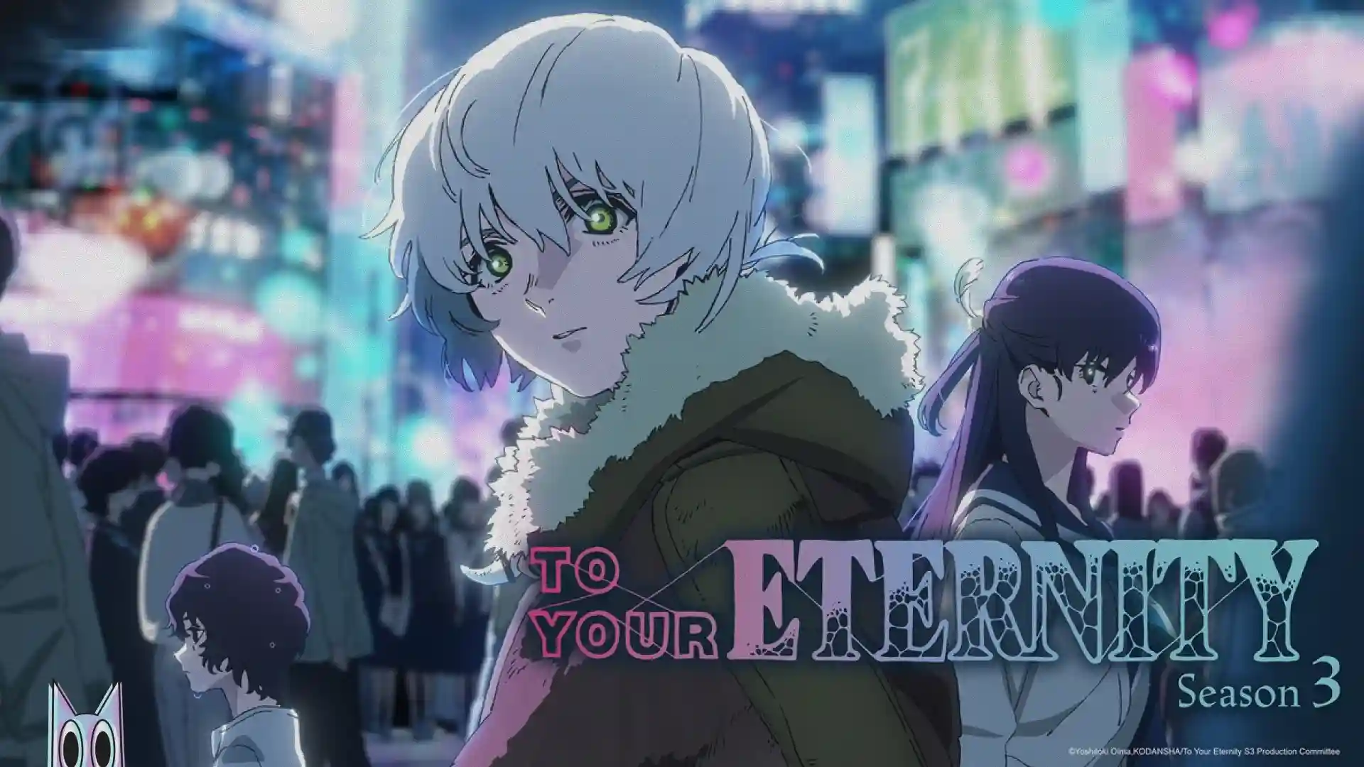 O protagonista Fushi em uma arte promocional da 3ª temporada de To Your Eternity.