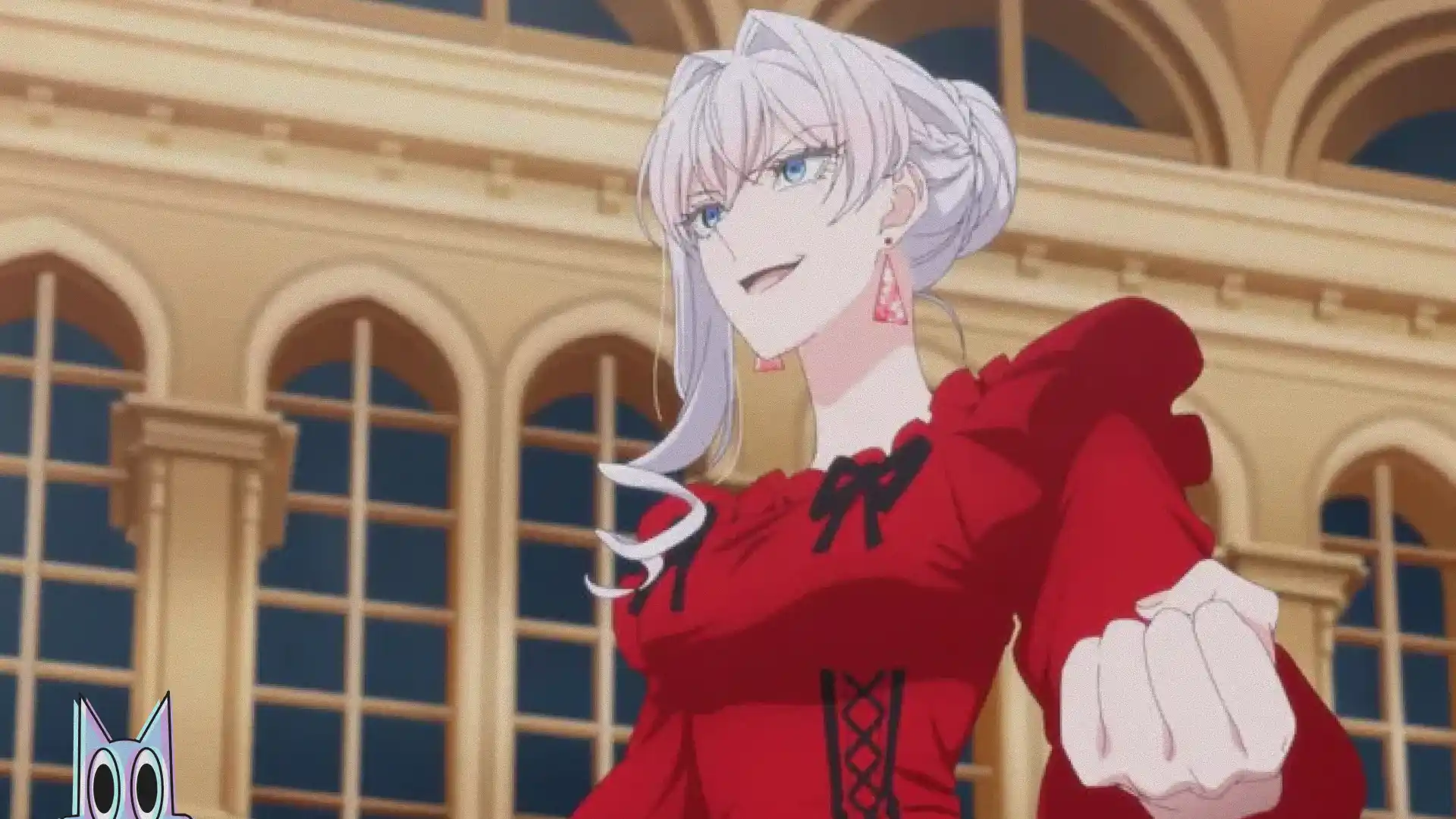 A protagonista Scarlet em uma pose de ação, pronta para sua "negociação", em destaque no pôster do anime May I Ask for One Final Thing?.