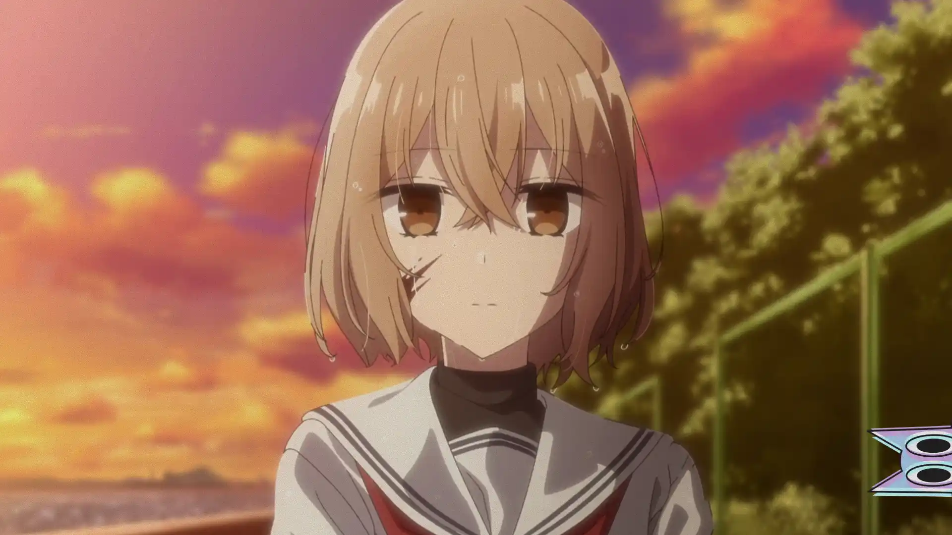 A melancólica Hinako e a misteriosa sereia Shiori em destaque no pôster do anime This Monster Wants to Eat Me.