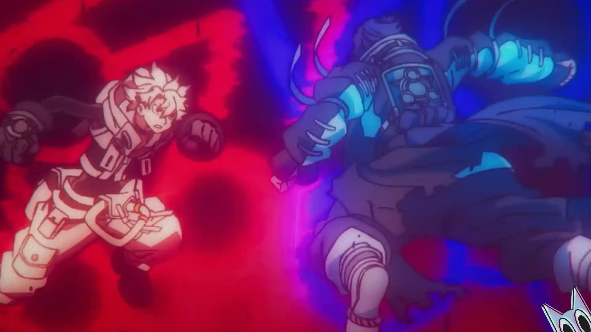 Rudo lutando contra o lider dos arruaceiro Zodyl Typhon, anunciando a nova abertura do anime.