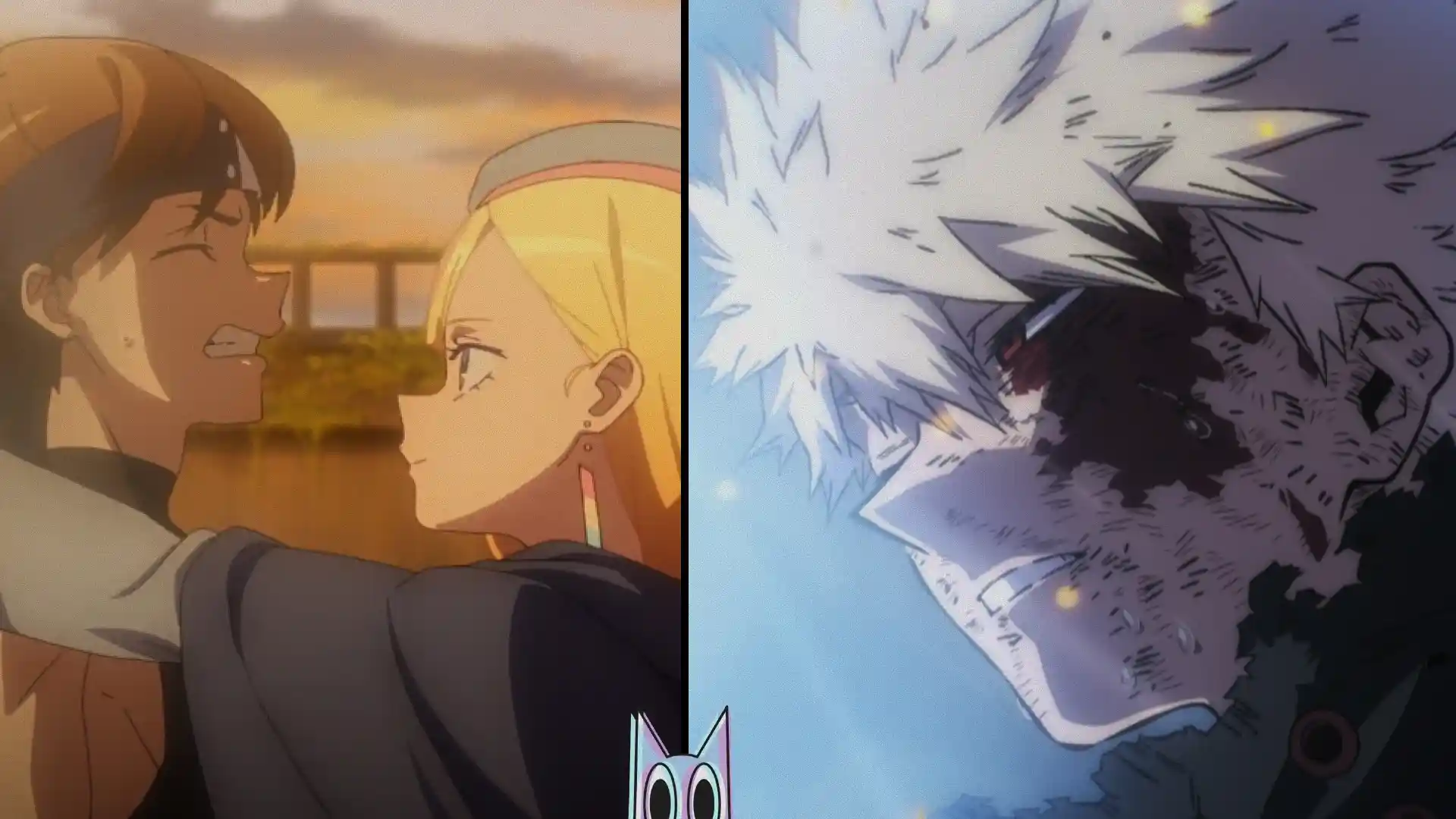 Montagem com cenas de My Hero Academia e Towa no Yugure, ilustrando o ranking da semana.