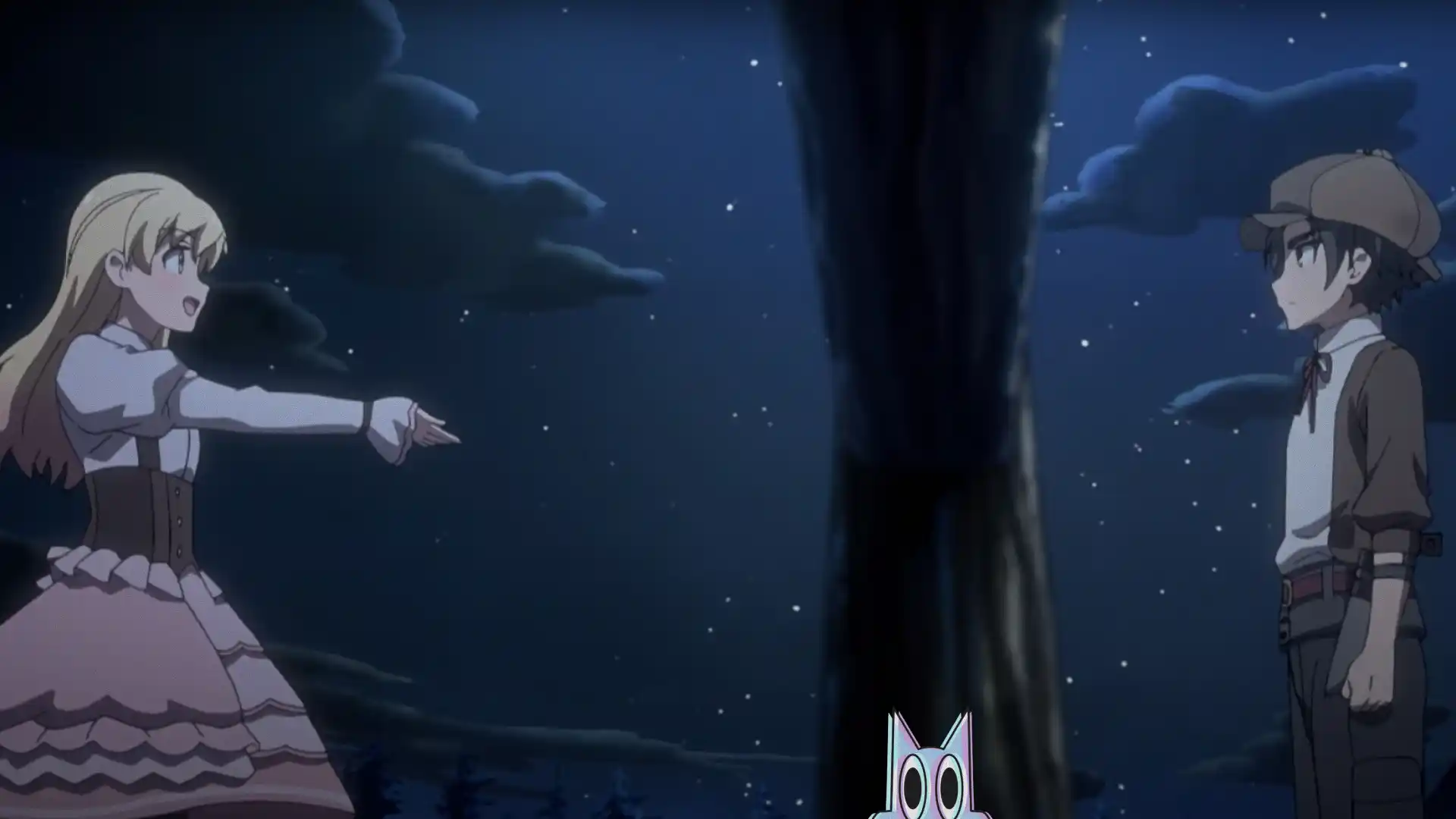 Pôster oficial do anime The Case Book of Arne, destacando os protagonistas Arne e Lynn.