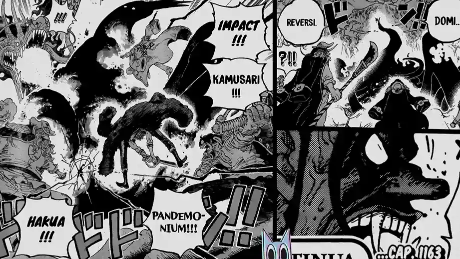 A aliança de Rocks, Roger, Garp, Barba Branca, Kaido e Big Mom contra Imu, na análise do capítulo 1163 de One Piece.