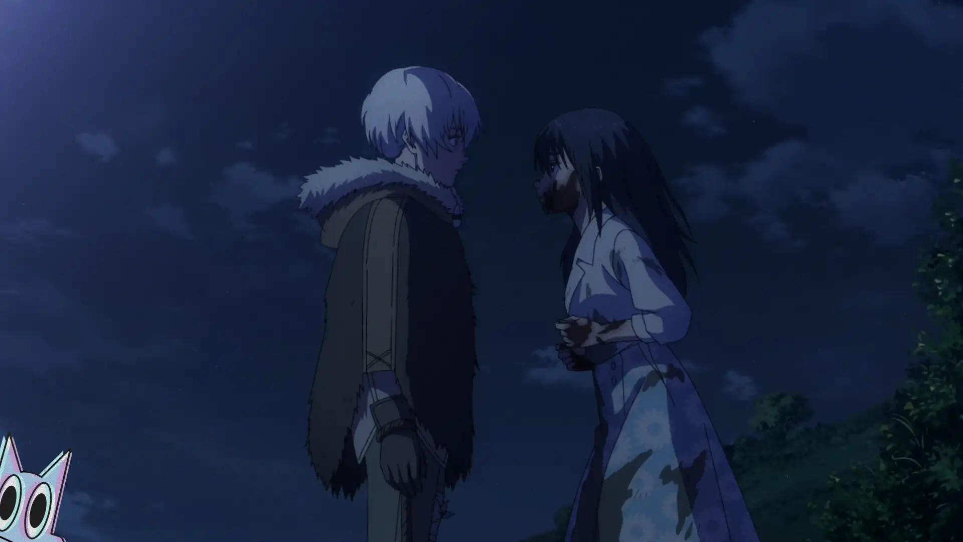 Mizuha em estado de choque, junto com Fushi, na análise do episódio 4 de To Your Eternity.